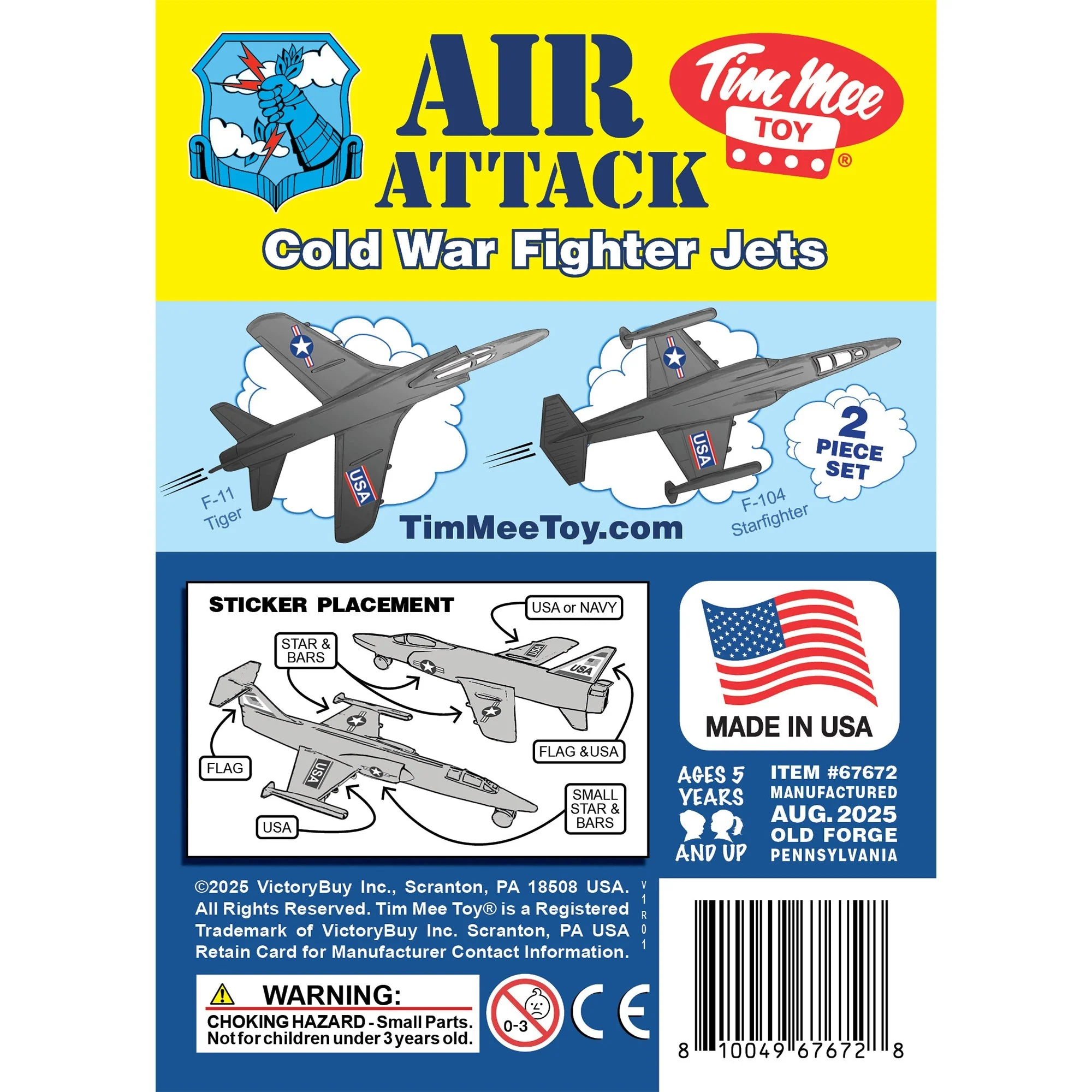 TimMee Plastic Army Men Cold War Fighter Jets - Silver Gray Airplanes Made in US - Image 7