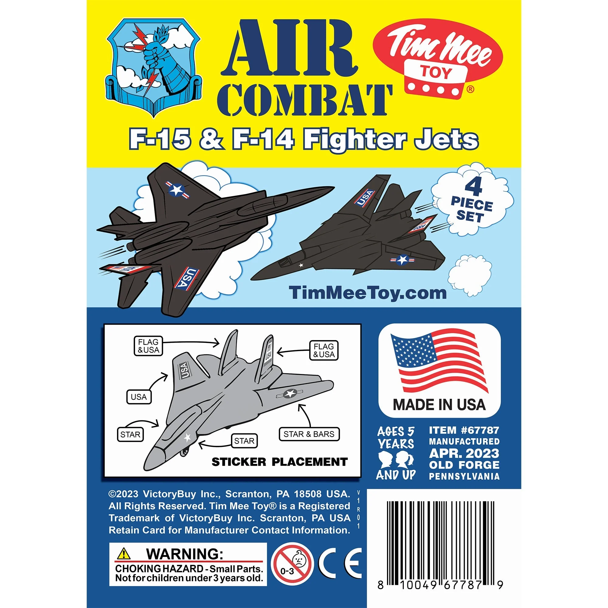 TimMee Plastic Army Men Combat Fighter Jets - 4pc Black Airplanes Made in USA - Image 5