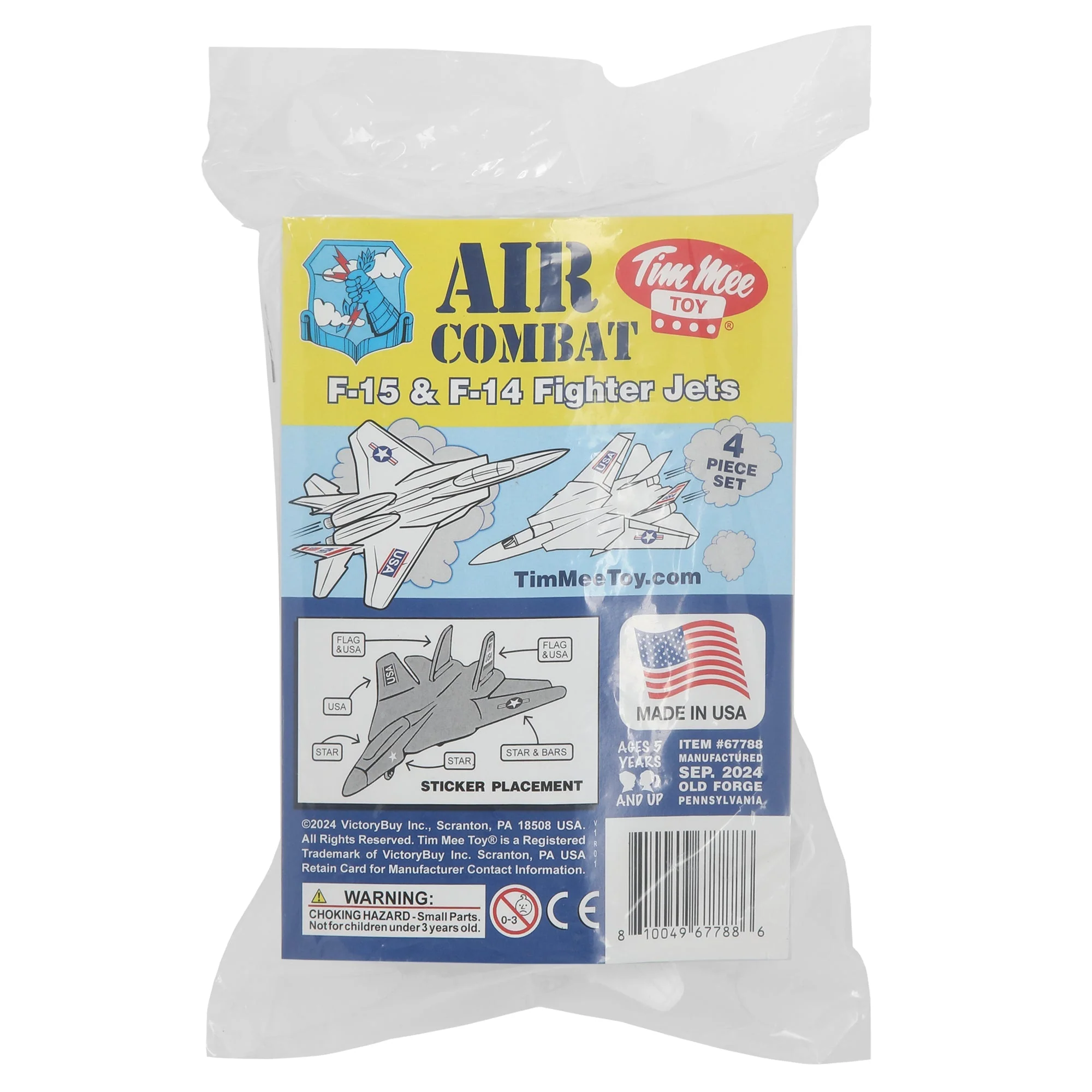 TimMee Plastic Army Men Combat Fighter Jets - 4pc White Airplanes Made in USA - Image 5