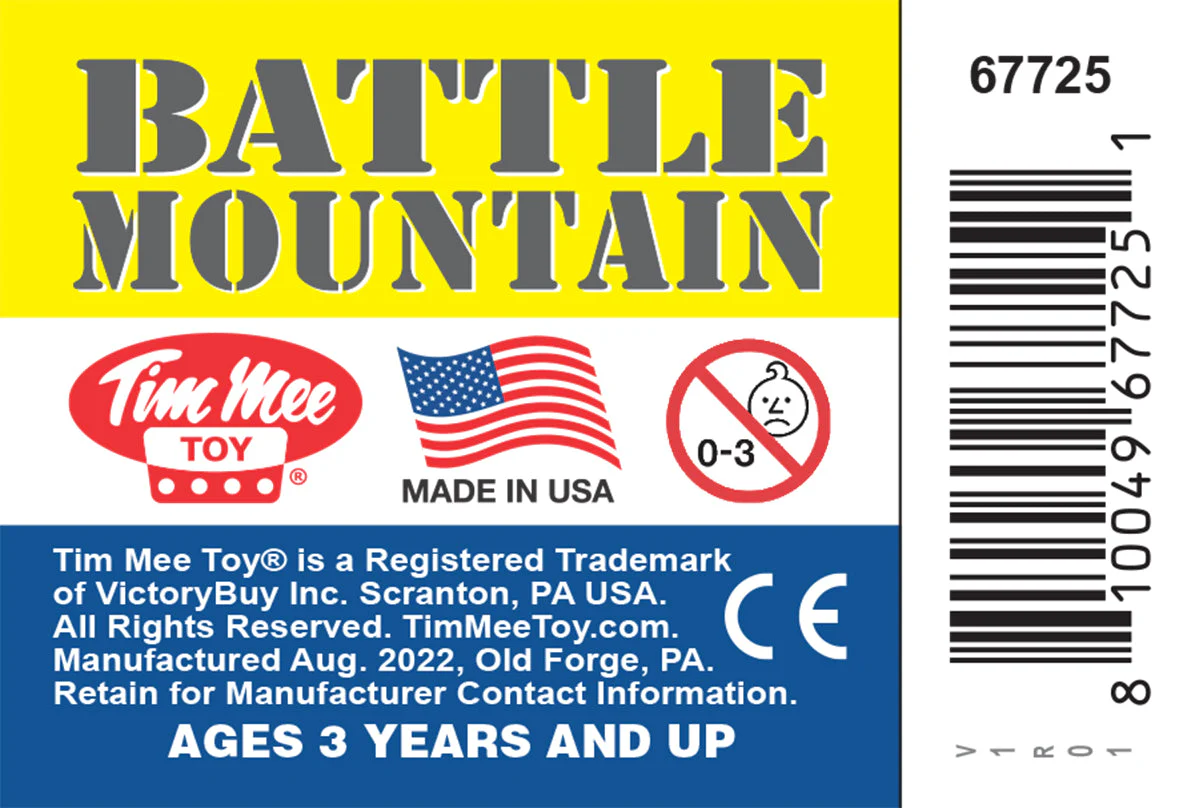 TimMee Battle Mountain Scenery - Dark Gray Figure Display & Play Terrain US Made - Image 7