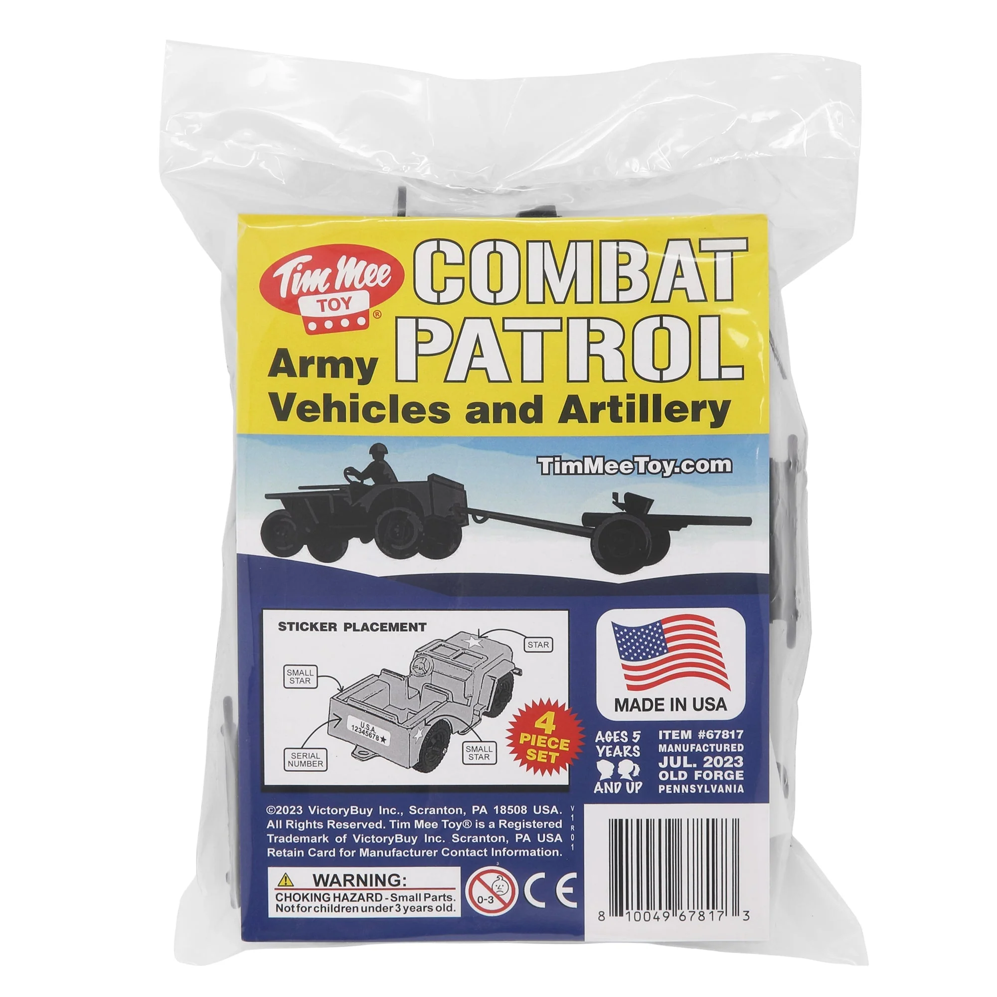 TimMee Combat Patrol Willys & Artillery - Black 4pc Playset USA Made - Image 7