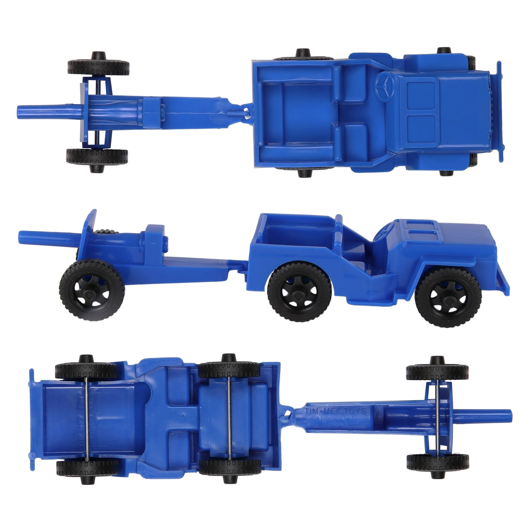 TimMee Combat Patrol Willys & Artillery - Blue 4pc Playset USA Made - Image 4