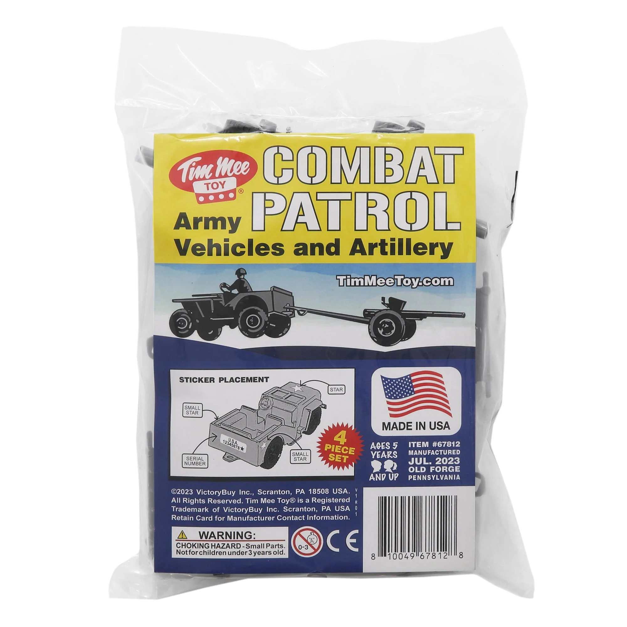 TimMee Combat Patrol Willys & Artillery - Gray 4pc Playset USA Made - Image 7