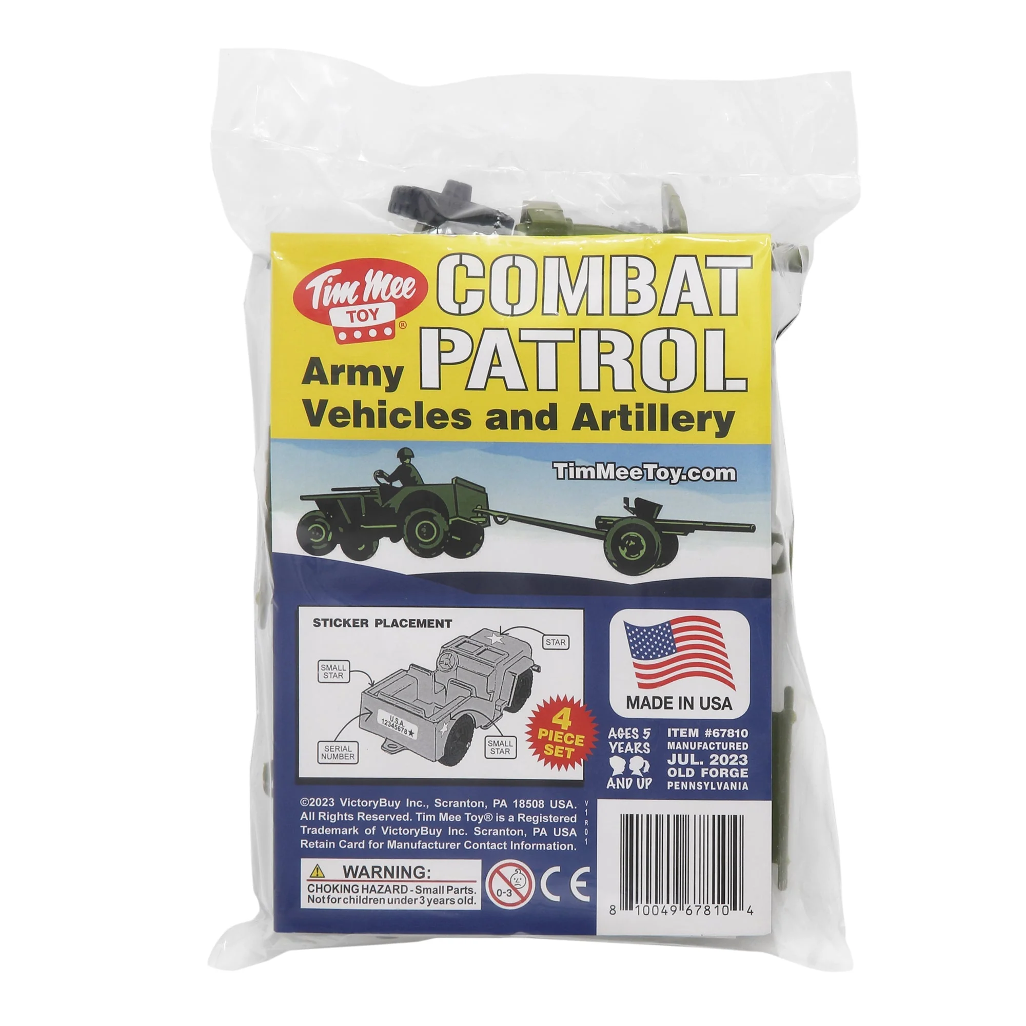 TimMee Combat Patrol Willys & Artillery - OD Green 4pc Playset USA Made - Image 7