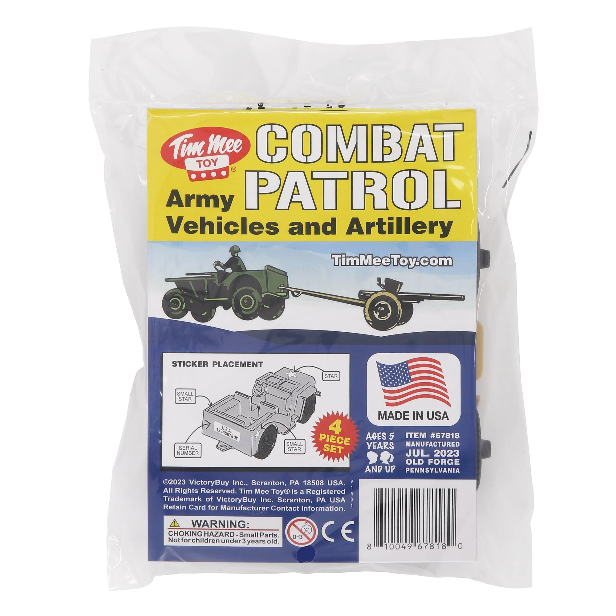 TimMee Combat Patrol Willys & Artillery - Tan & OD Green 4pc Playset USA Made - Image 5