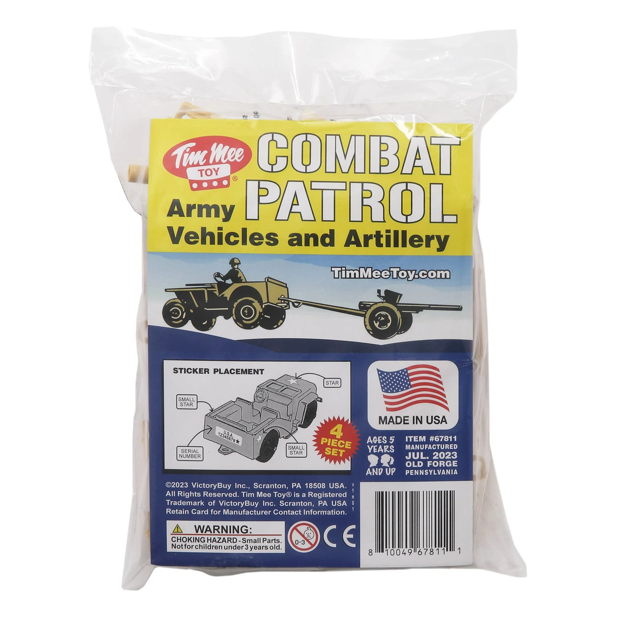 TimMee Combat Patrol Willys & Artillery - Tan 4pc Playset USA Made - Image 7