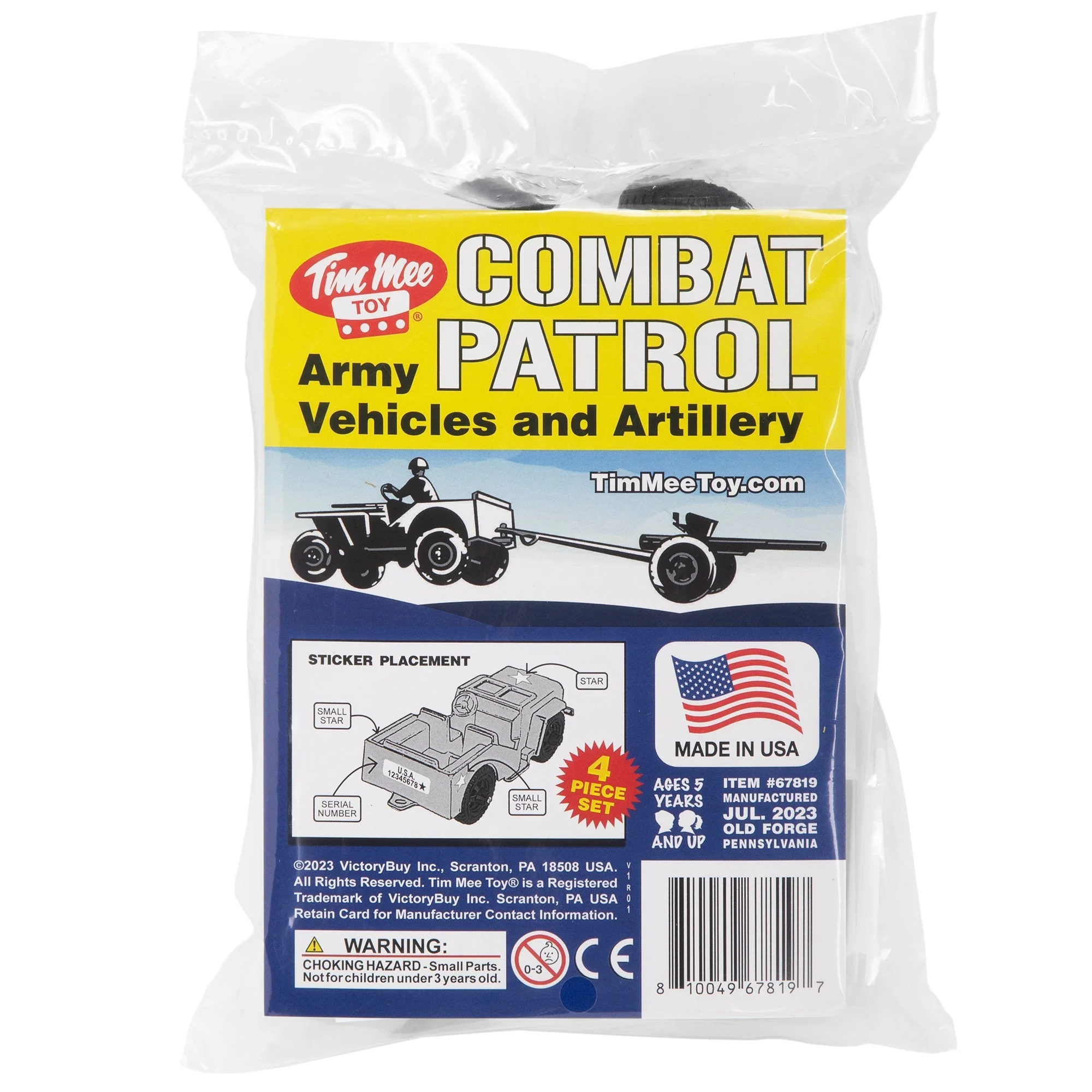 TimMee Combat Patrol Willys & Artillery - White 4pc Playset USA Made - Image 7