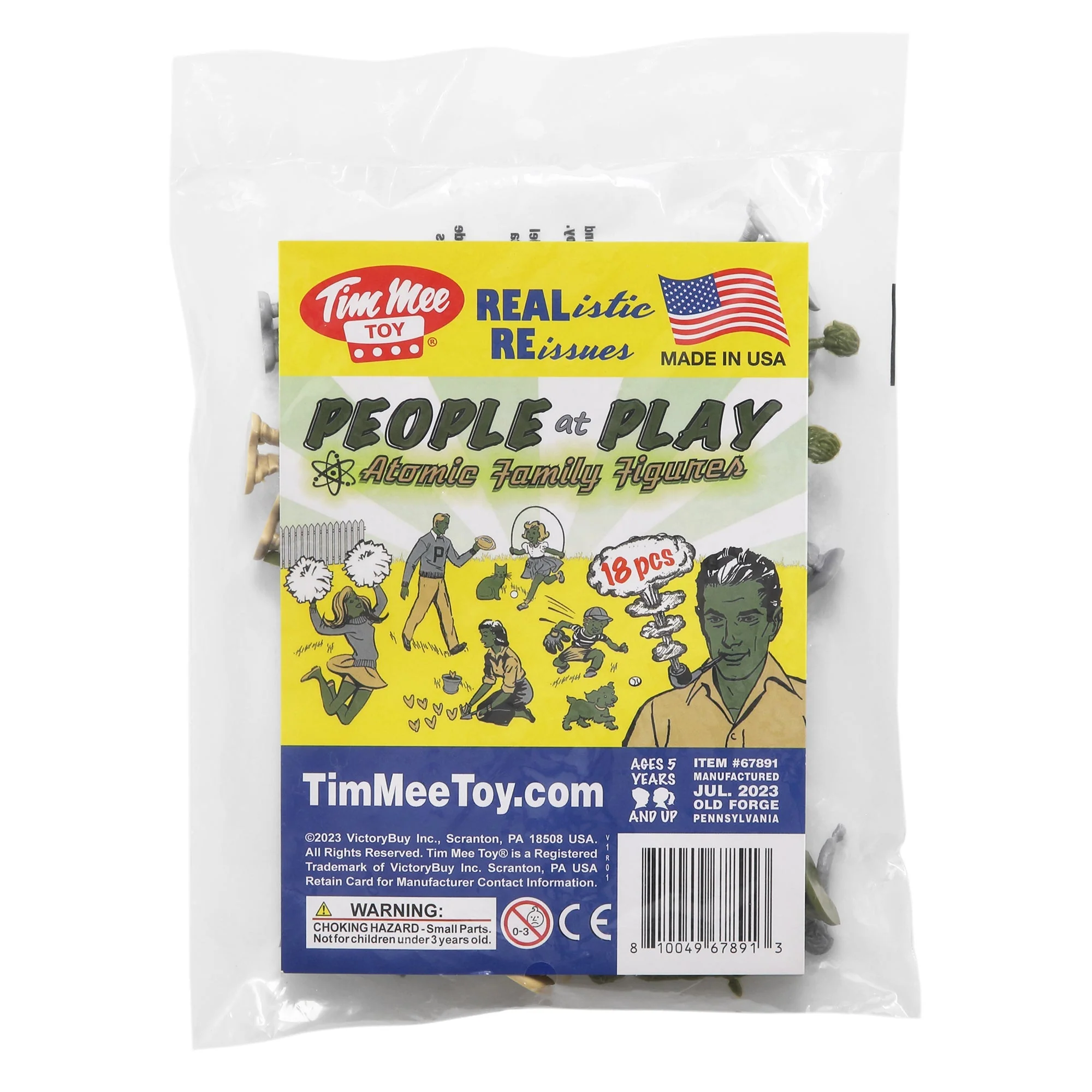 Tim Mee PEOPLE Play Figures - OD Green, Tan & Gray 18pc Playset - Made in USA - Image 7