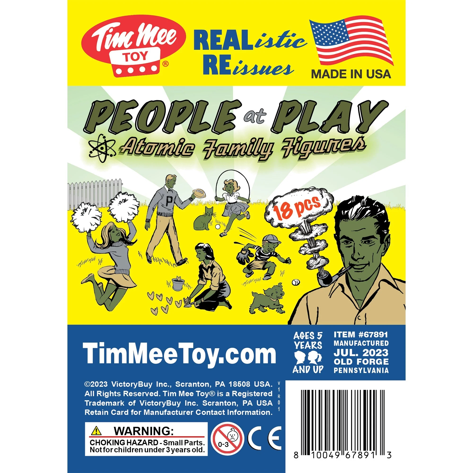 Tim Mee PEOPLE Play Figures - OD Green, Tan & Gray 18pc Playset - Made in USA - Image 8