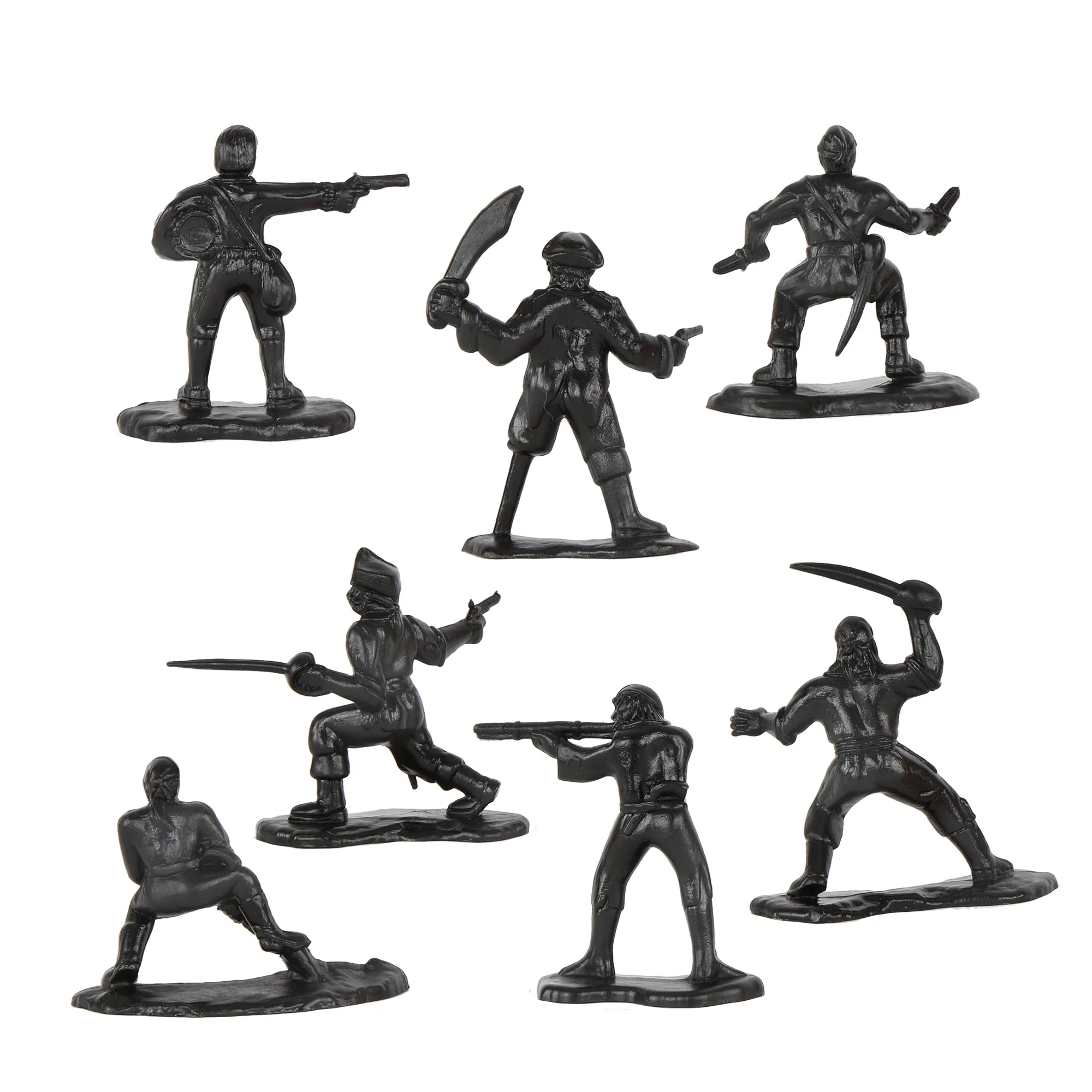 Tim Mee Pirates of Treasure Island - Black 28pc Plastic Toy Figures Boat Chest - Image 4