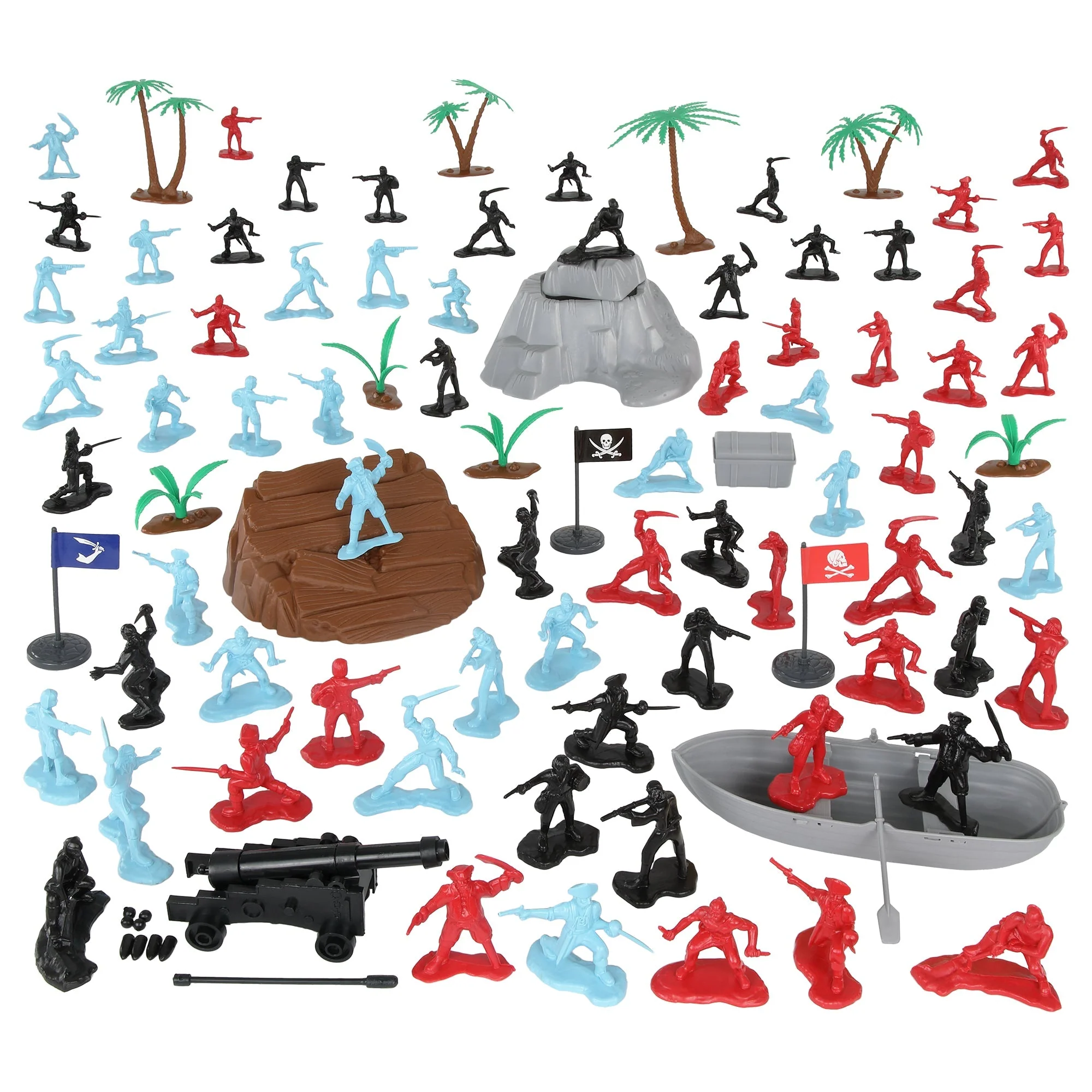 Tim Mee Pirates of Treasure Island - 87pc Plastic Figure Bucket Playset US Made - Image 10