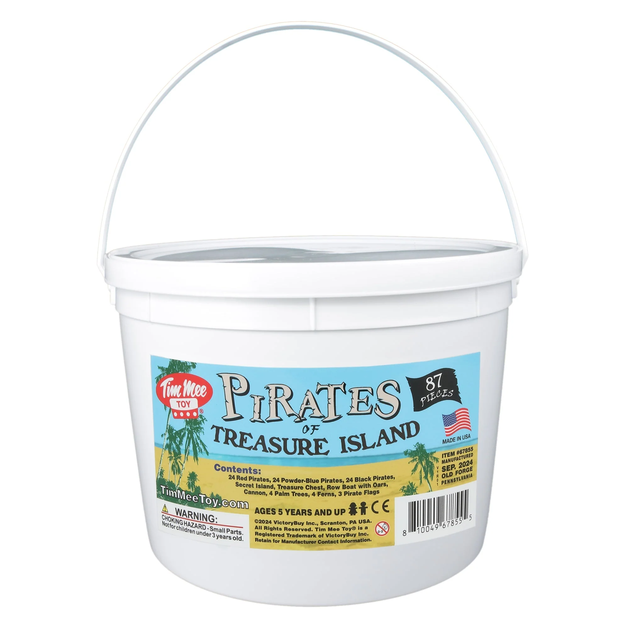 Tim Mee Pirates of Treasure Island - 87pc Plastic Figure Bucket Playset US Made - Image 8