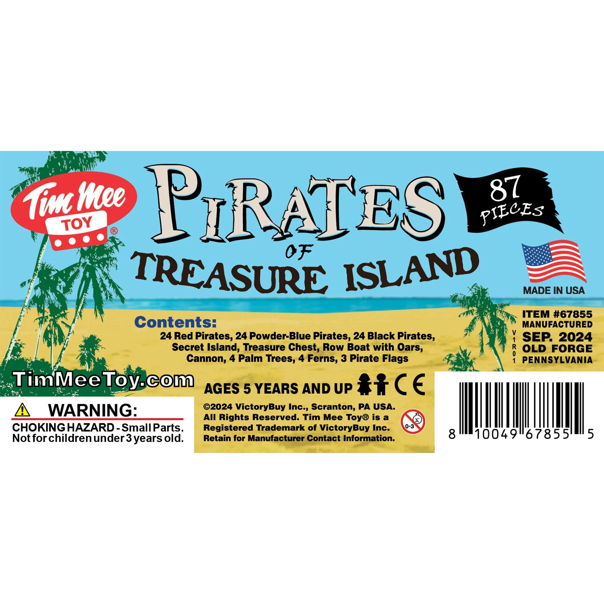 Tim Mee Pirates of Treasure Island - 87pc Plastic Figure Bucket Playset US Made - Image 9
