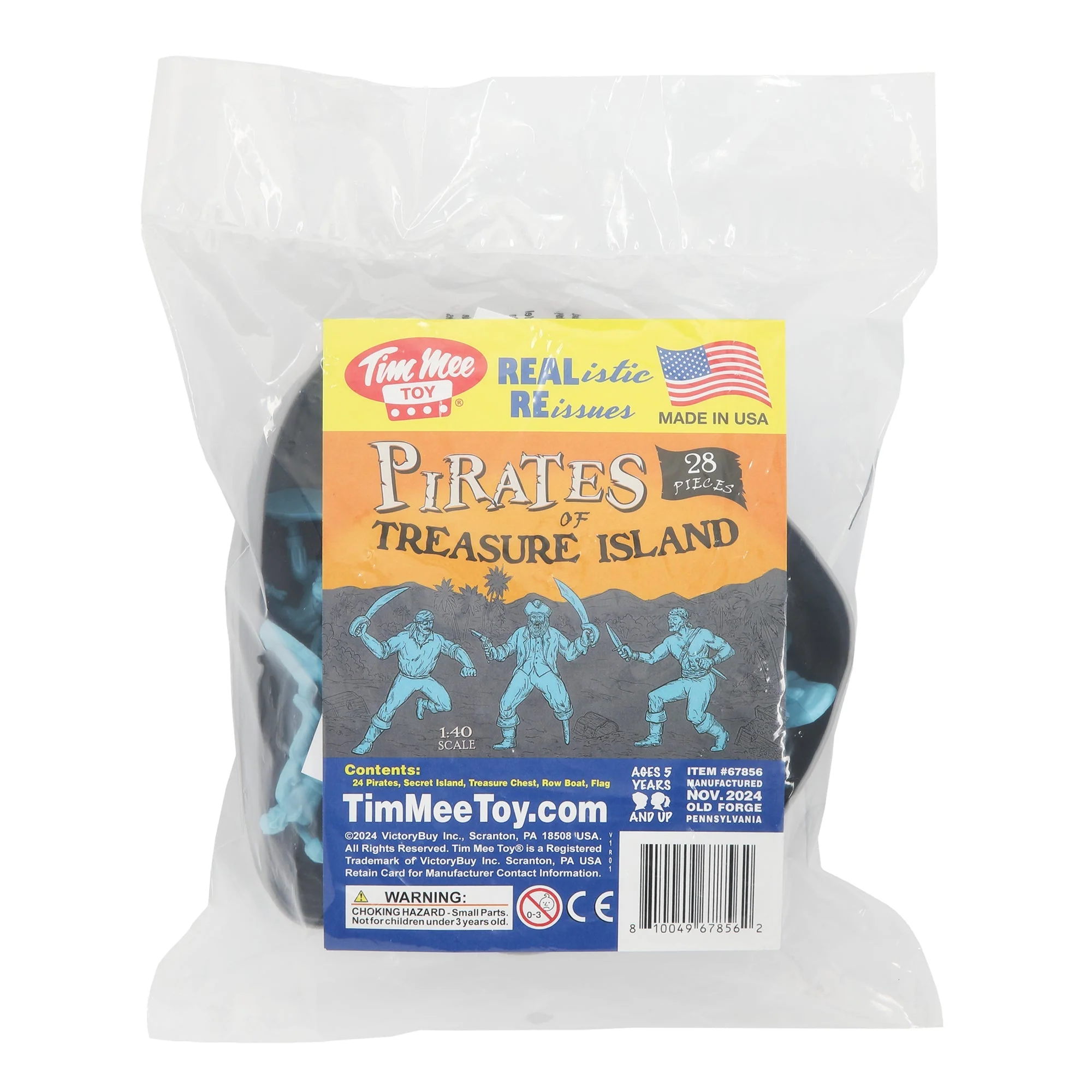 Tim Mee Pirates of Treasure Island - Blue 28pc Plastic Toy Figures Boat Chest - Image 6