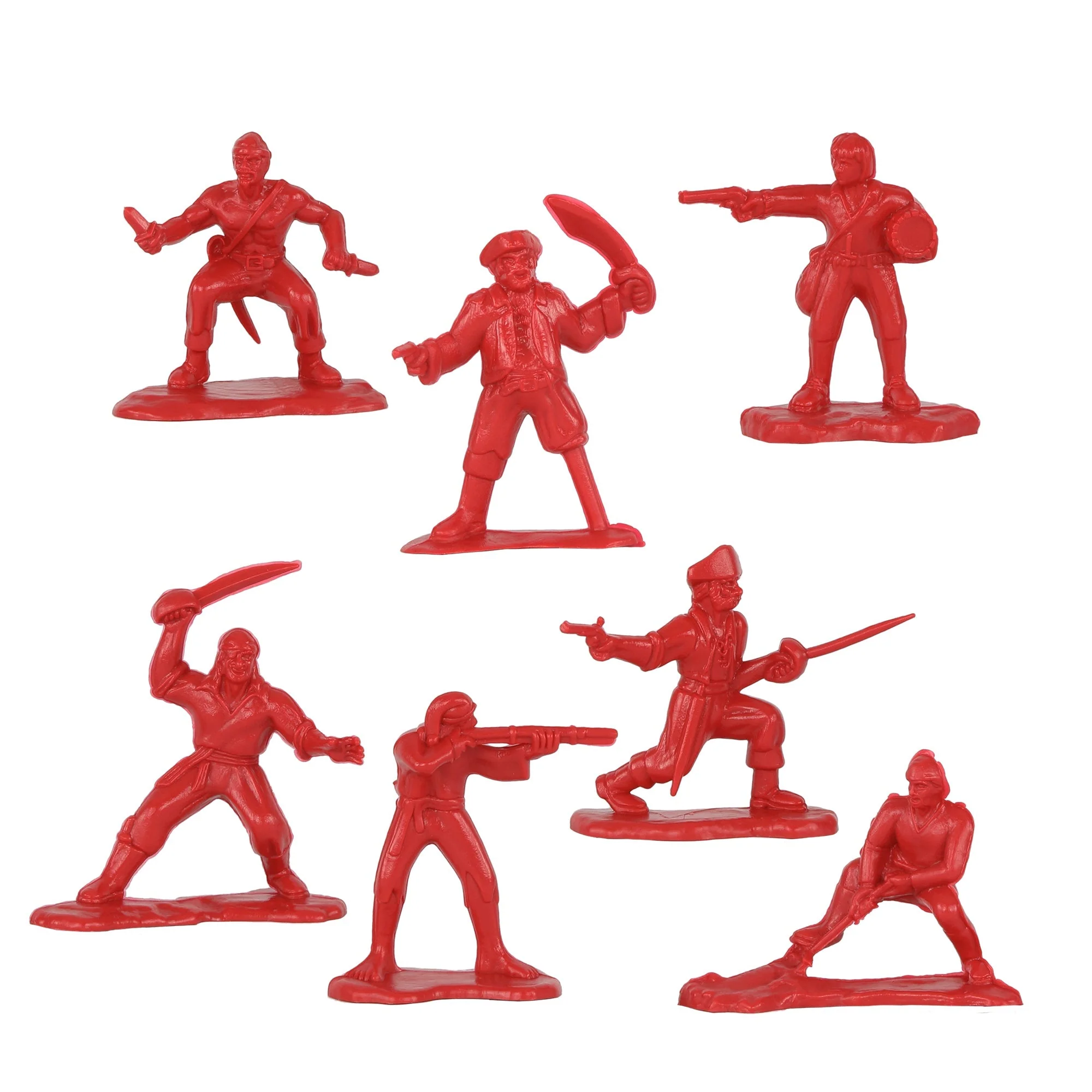 Tim Mee Pirates of Treasure Island - Red 28pc Plastic Toy Figures Boat Chest - Image 2