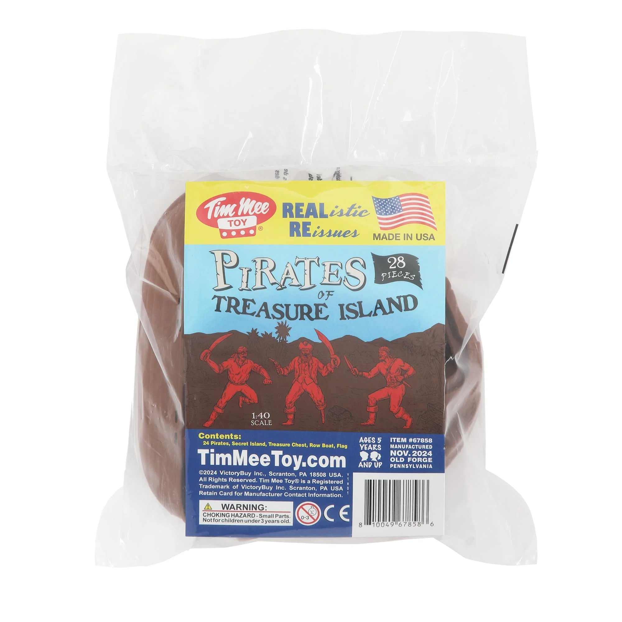 Tim Mee Pirates of Treasure Island - Red 28pc Plastic Toy Figures Boat Chest - Image 6