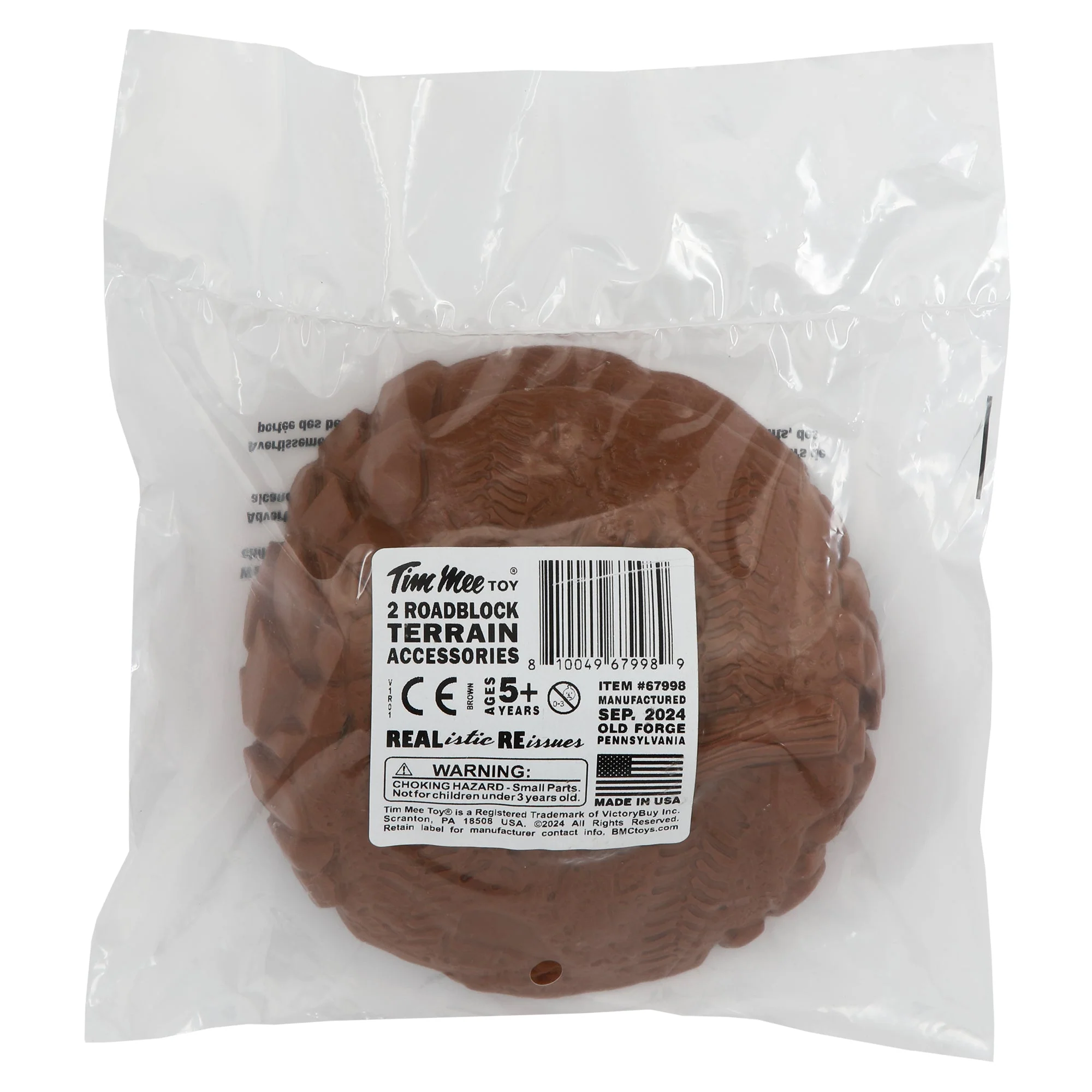 TimMee Round Roadblock Terrain Hill Mound - 2pc Brown Plastic Accessory USA - Image 3