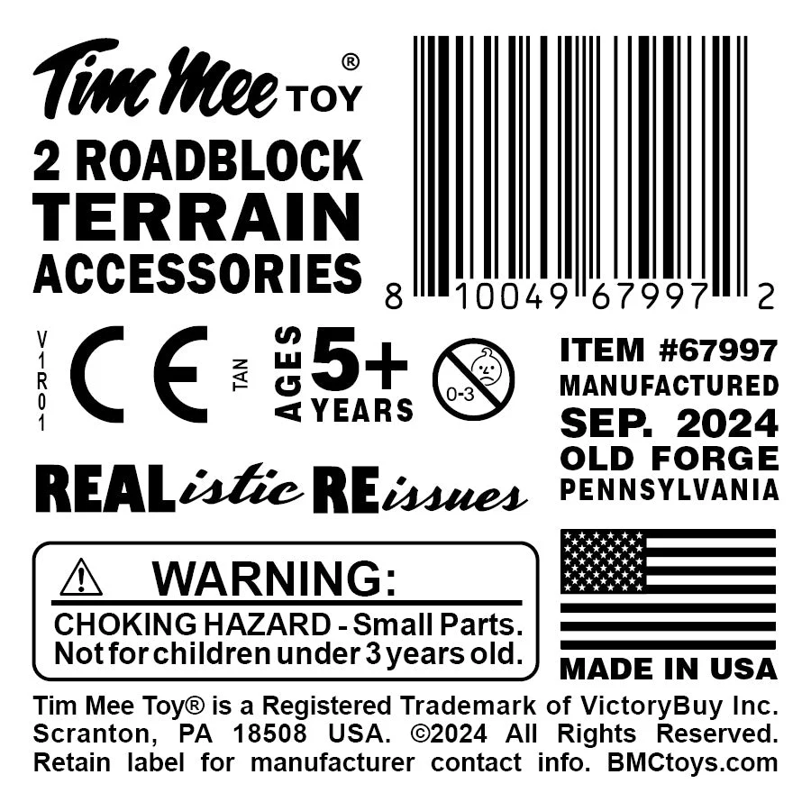 TimMee Round Roadblock Terrain Hill Mound - 2pc Tan Plastic Accessory USA - Image 4