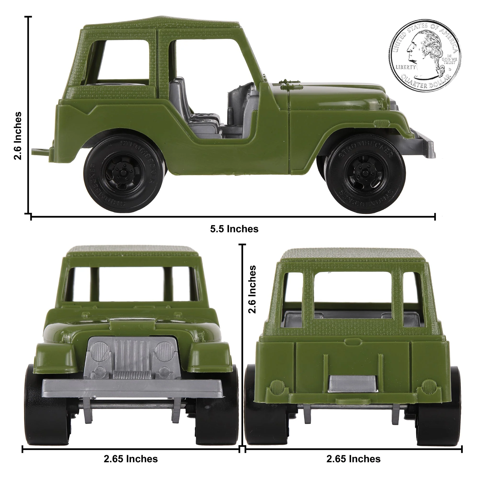 TimMee Battle Transport Willys M38A1 & Pickup Truck - OD Green Playset USA Made - Image 2