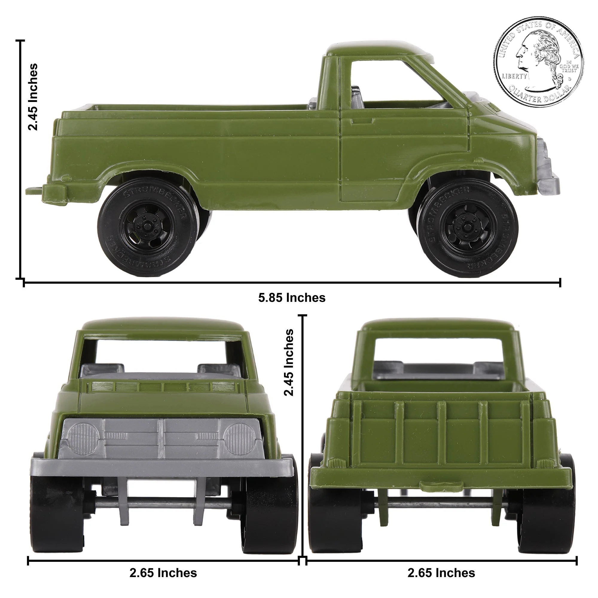 TimMee Battle Transport Willys M38A1 & Pickup Truck - OD Green Playset USA Made - Image 3