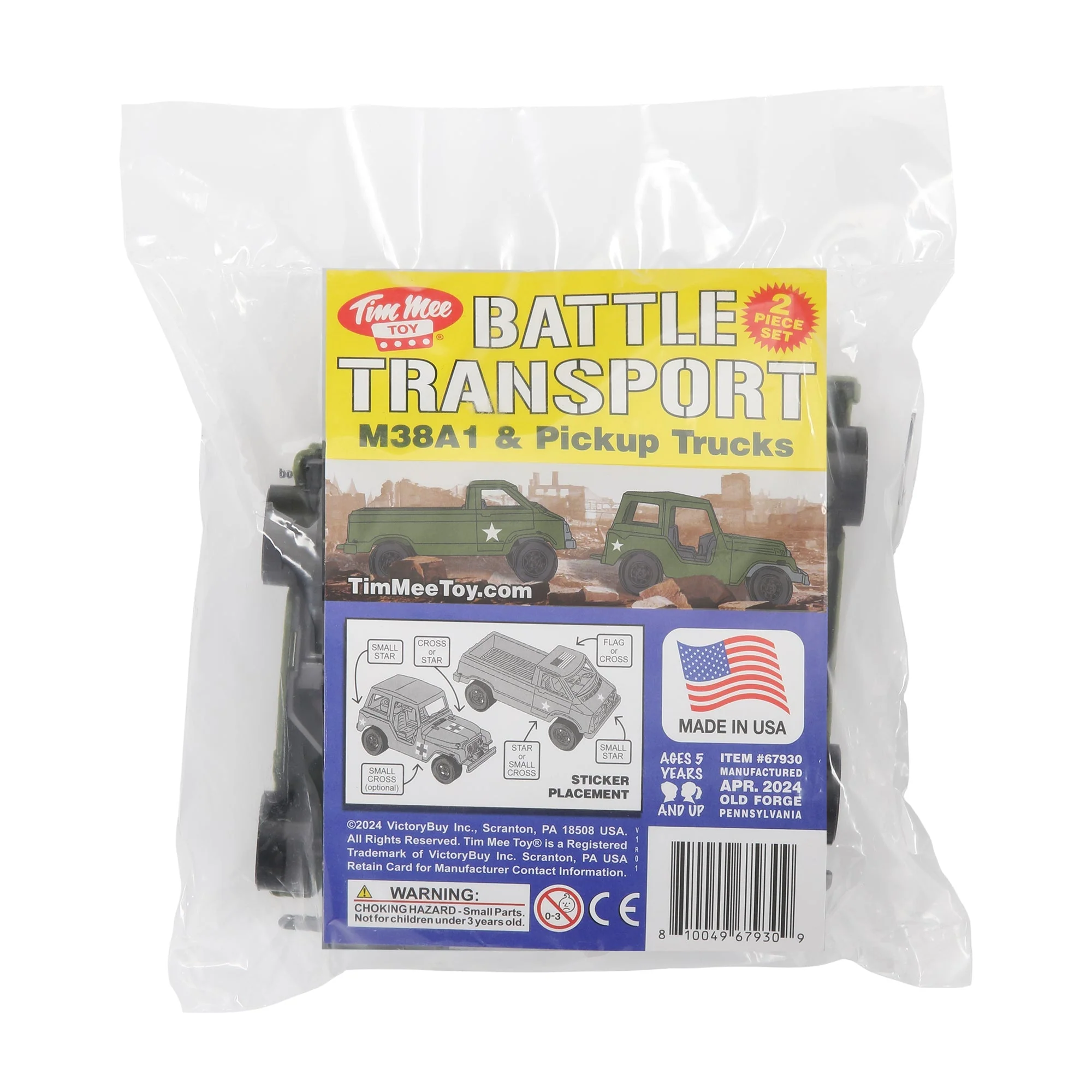 TimMee Battle Transport Willys M38A1 & Pickup Truck - OD Green Playset USA Made - Image 9