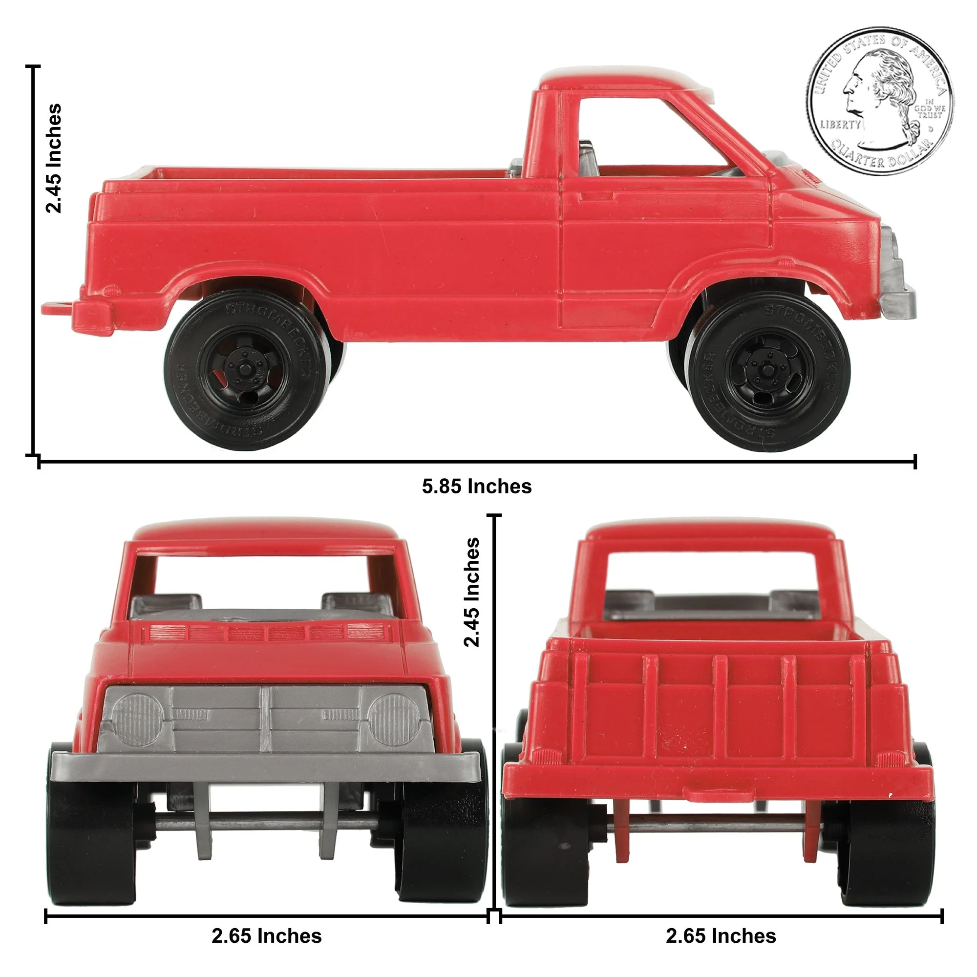 TimMee Battle Transport Willys M38A1 & Pickup Truck - Red 2pc Playset USA Made - Image 3
