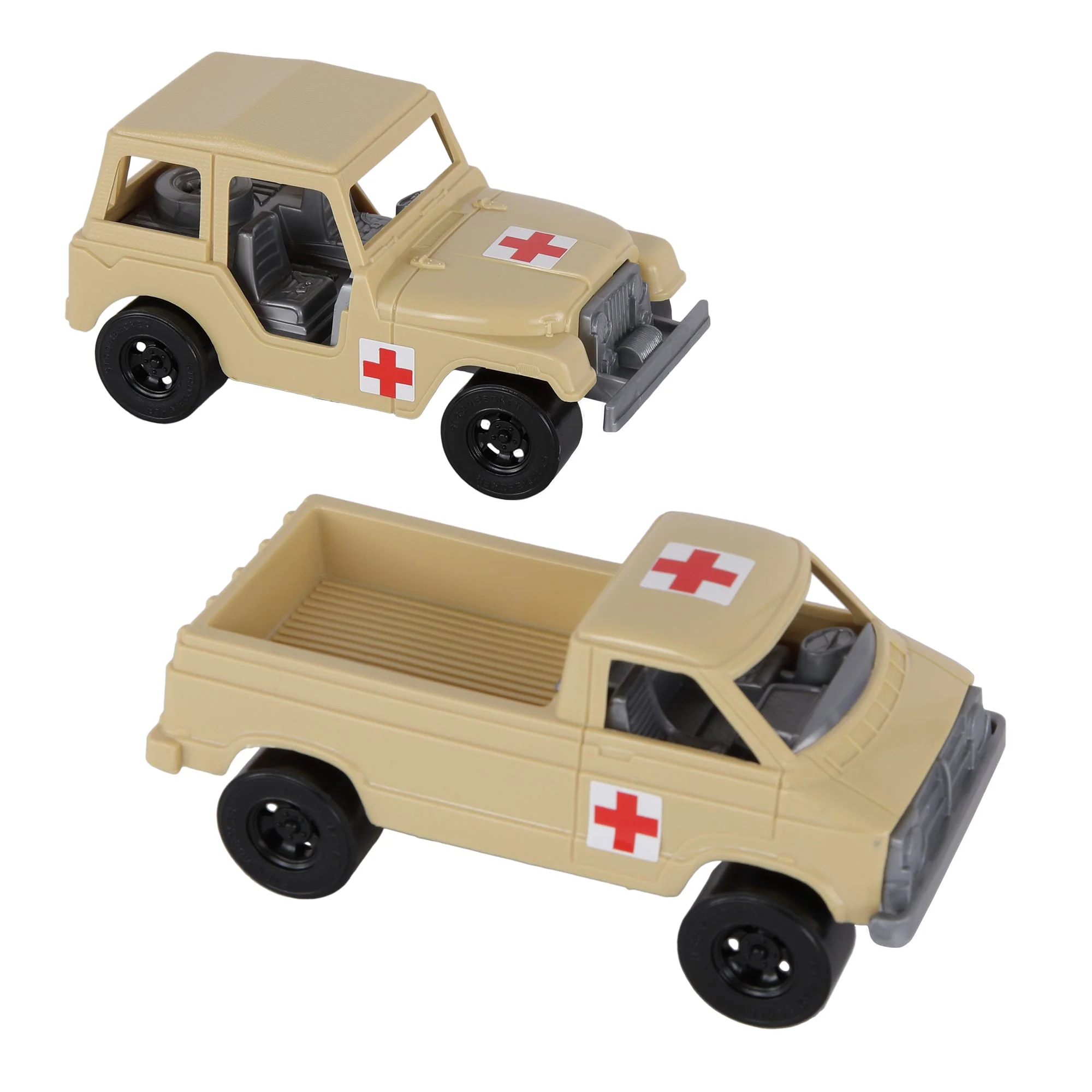 TimMee Battle Transport Willys M38A1 & Pickup Truck - Tan 2pc Playset USA Made - Image 7