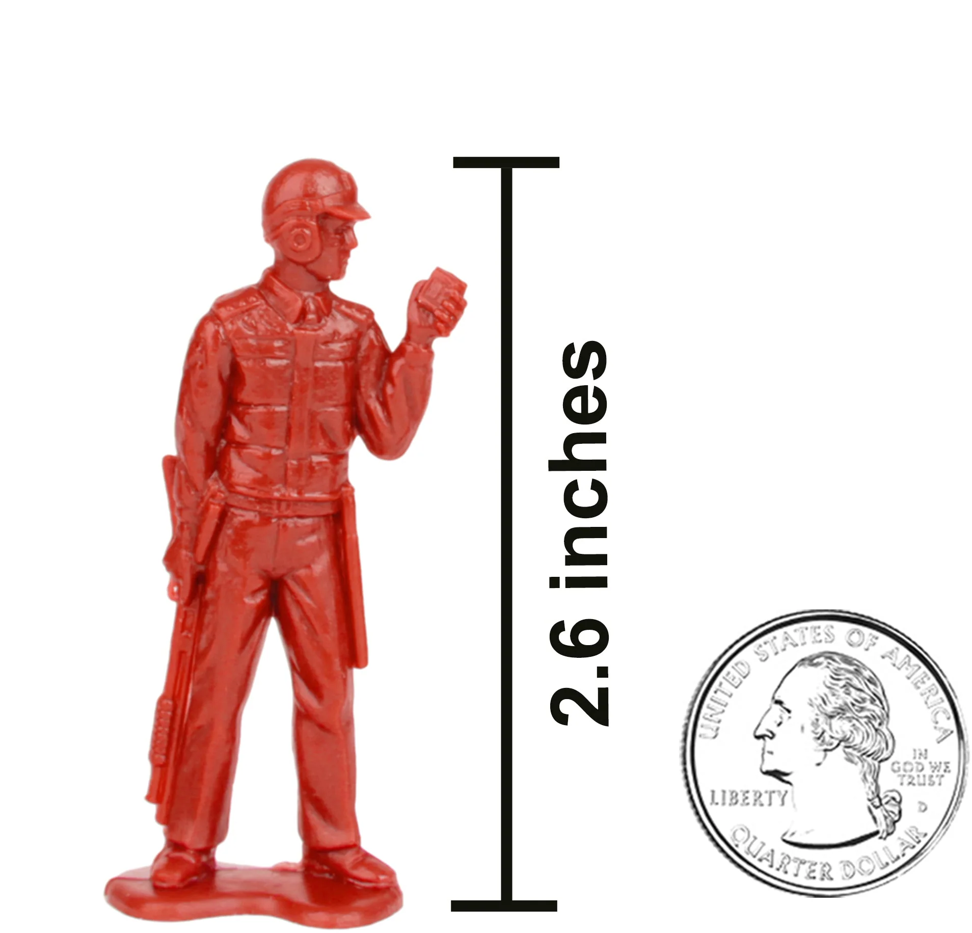 Tim Mee Toy SWAT Plastic Army Men - 24 Gray and Red Police Figures US Made - Image 2