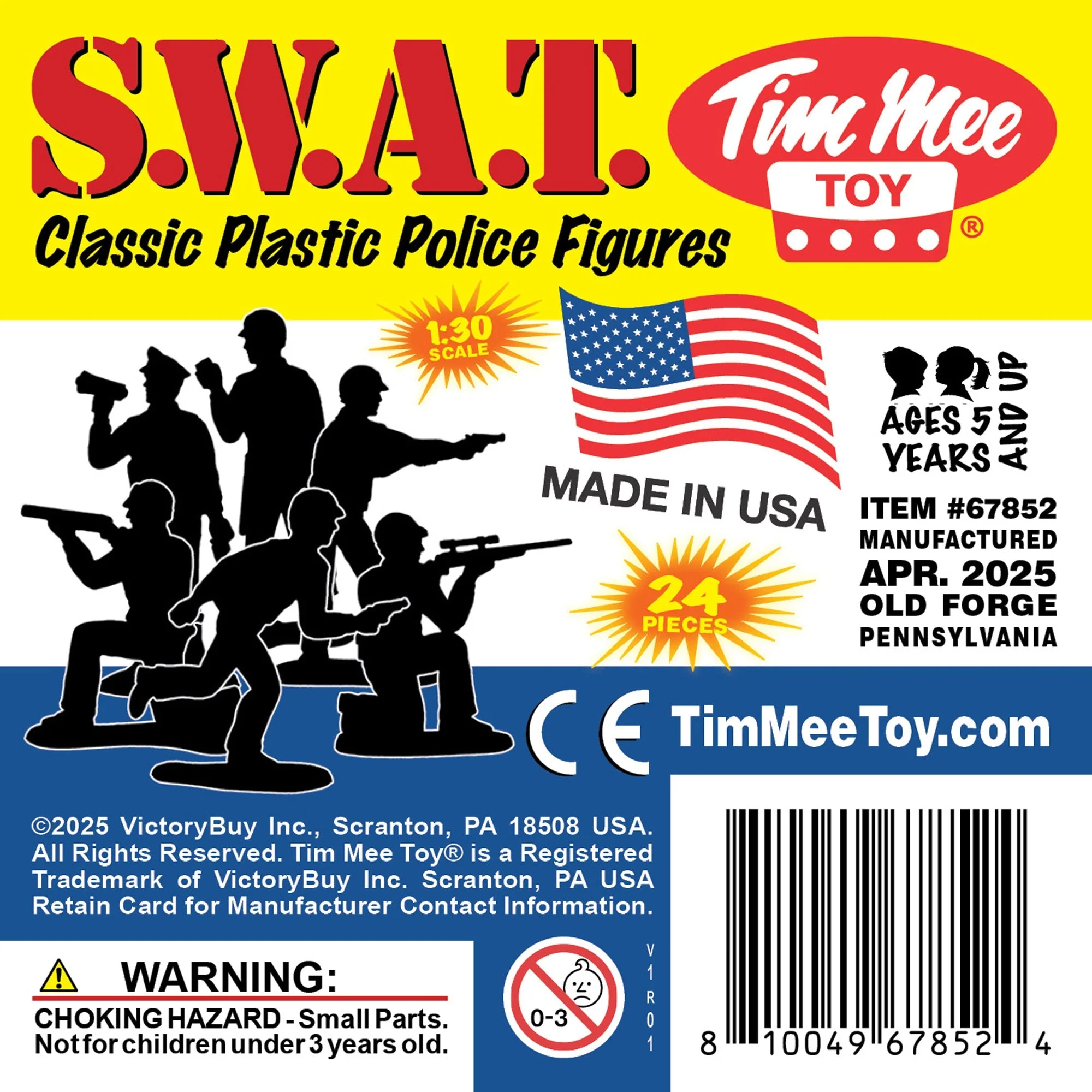 Tim Mee Toy SWAT Plastic Army Men - 24 Gray and Red Police Figures US Made - Image 9