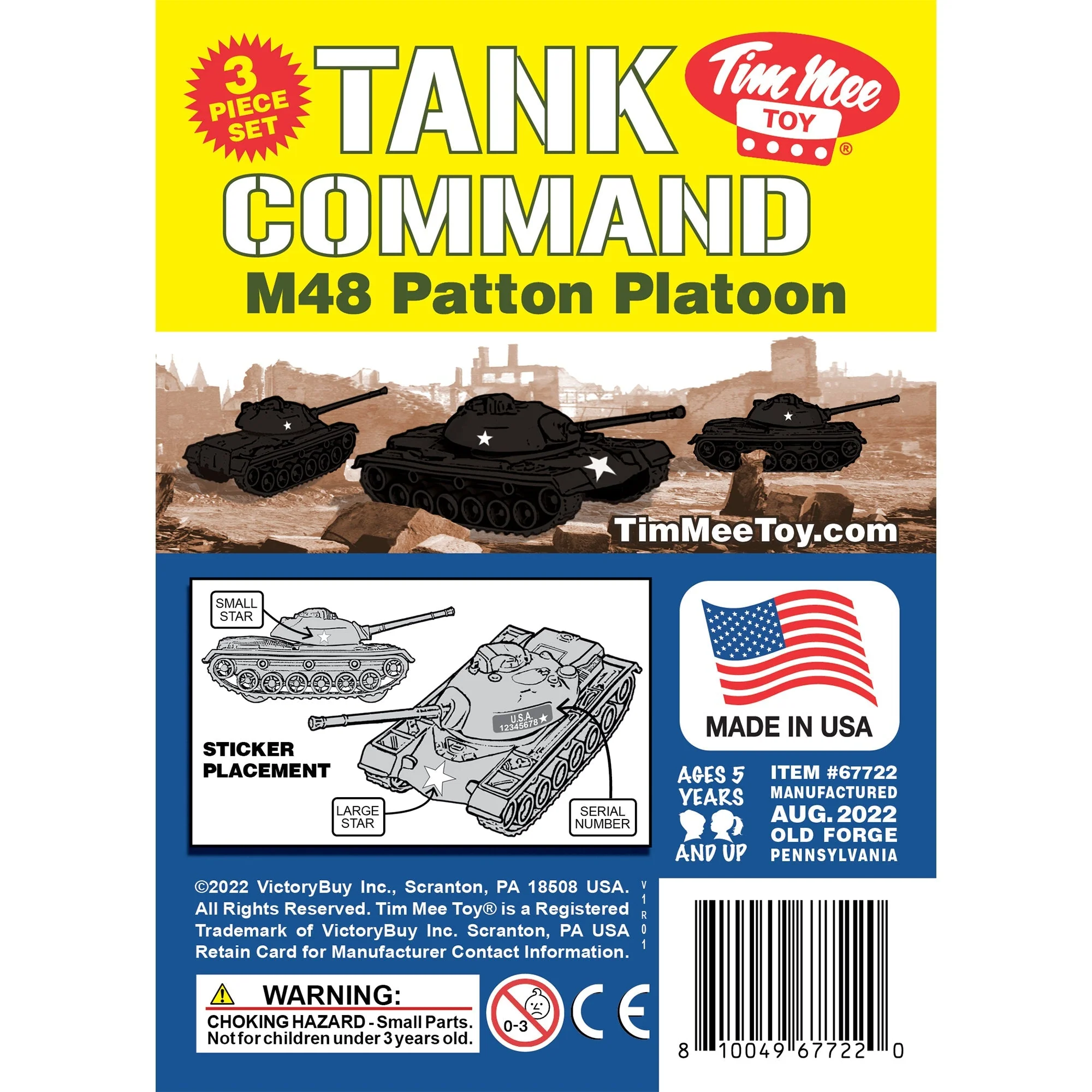 TimMee Toy Tanks for Plastic Army Men - Black WW2 3pc - Made in USA - Image 6