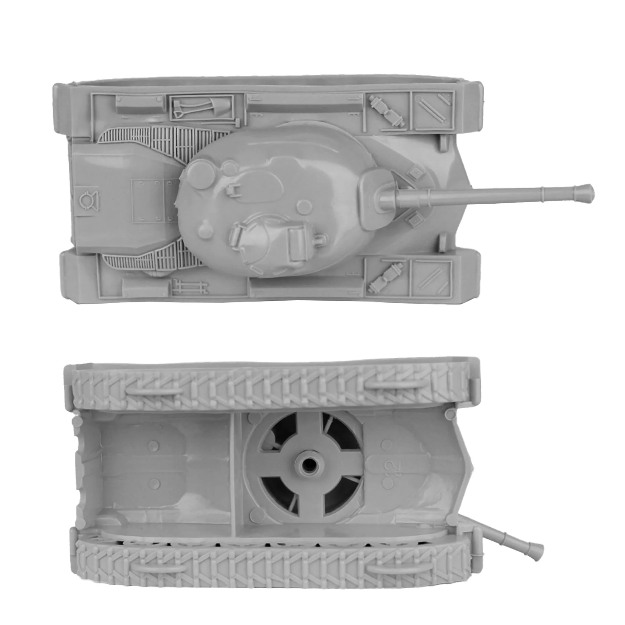 TimMee Toy Tanks for Plastic Army Men - Gray WW2 3pc - Made in USA - Image 3
