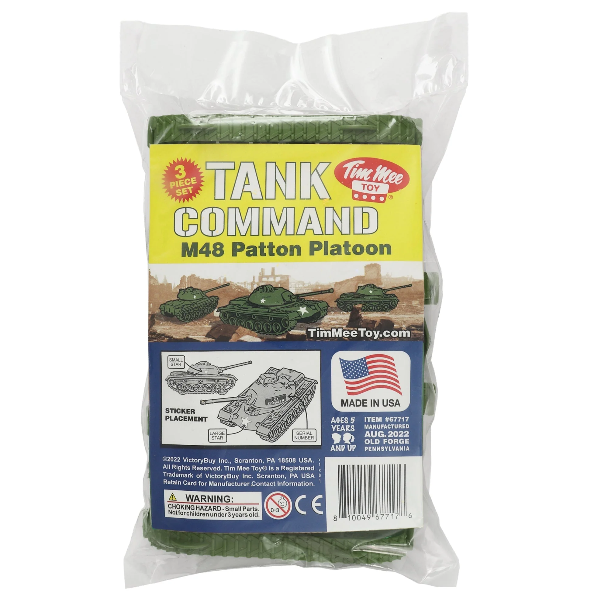 TimMee Toy Tanks for Plastic Army Men - OD Green WW2 3pc - Made in USA - Image 4