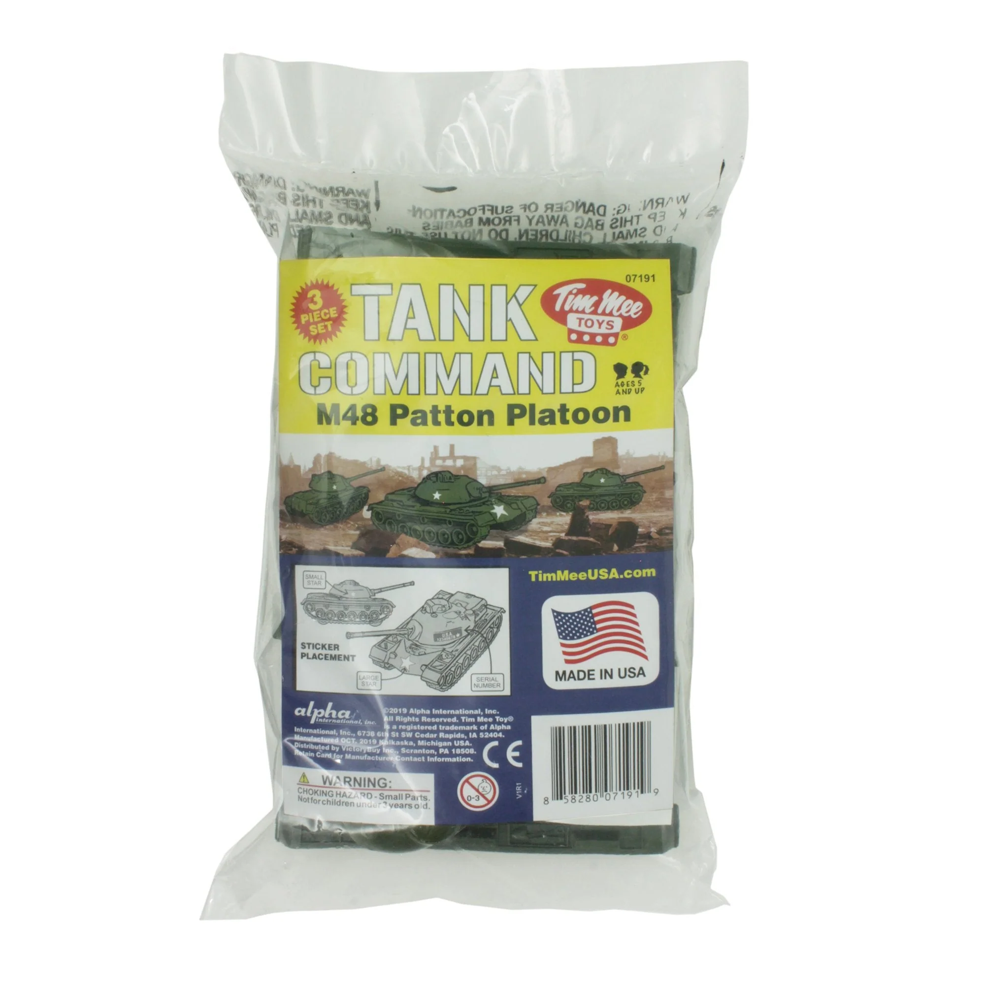 TimMee Toy Tanks for Plastic Army Men- Olive Green WW2 3pc - Made in USA - Image 6