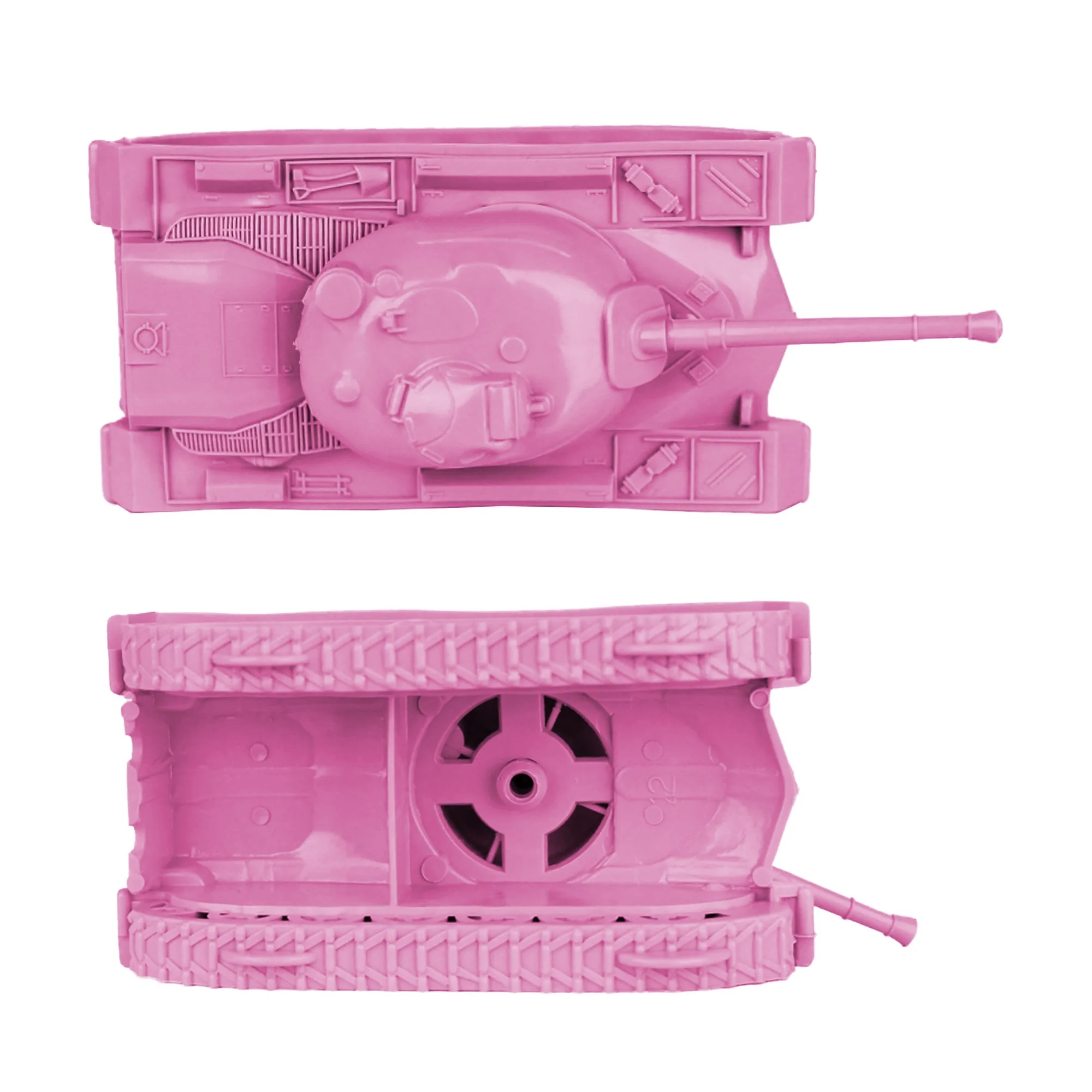 TimMee Toy Tanks for Plastic Army Men - Pink WW2 3pc - Made in USA - Image 3