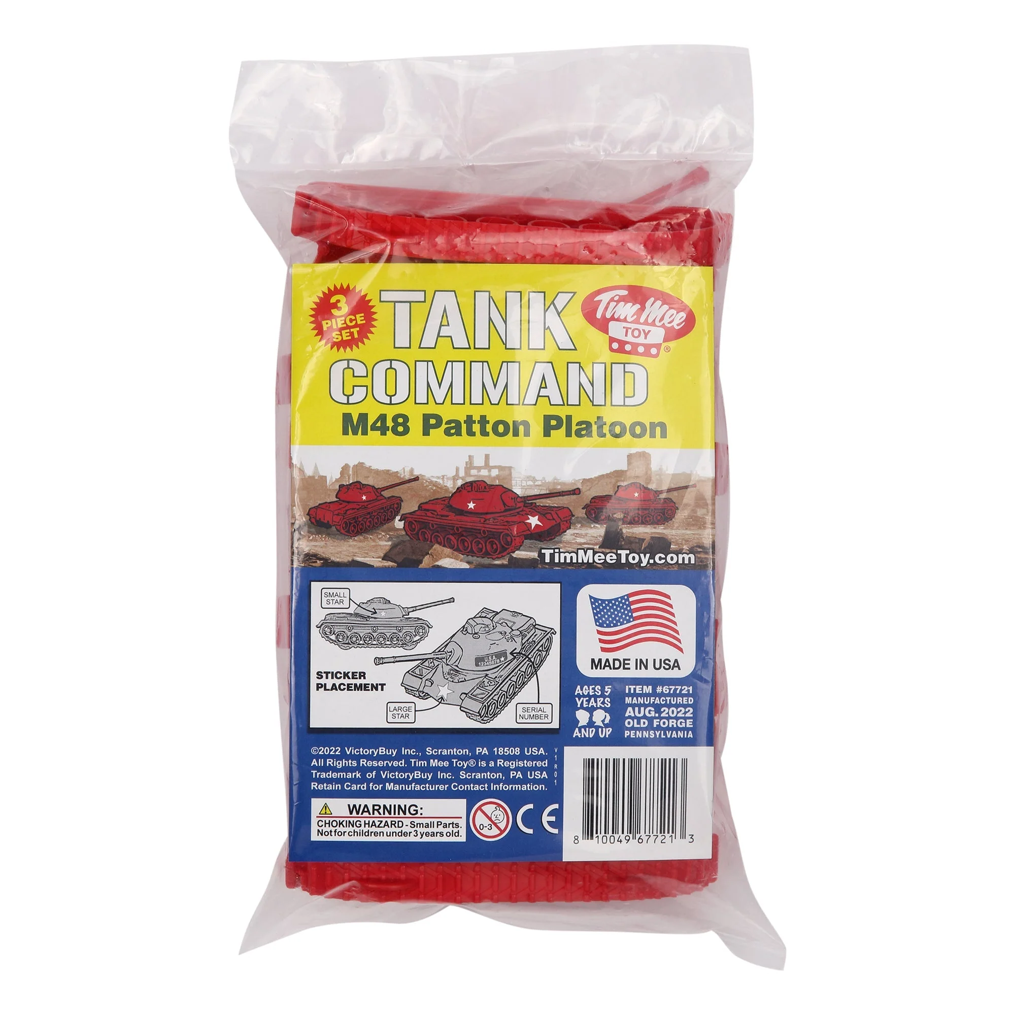 TimMee Toy Tanks for Plastic Army Men - Red WW2 3pc - Made in USA - Image 5