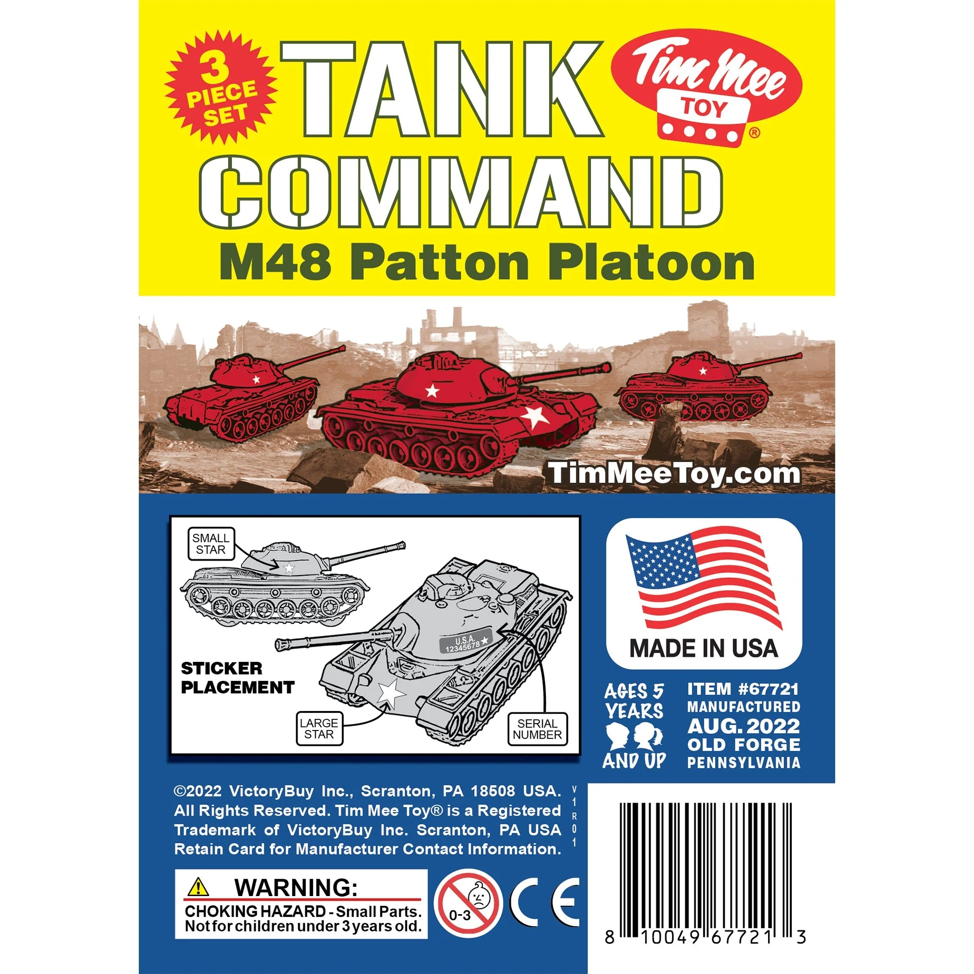 TimMee Toy Tanks for Plastic Army Men - Red WW2 3pc - Made in USA - Image 6