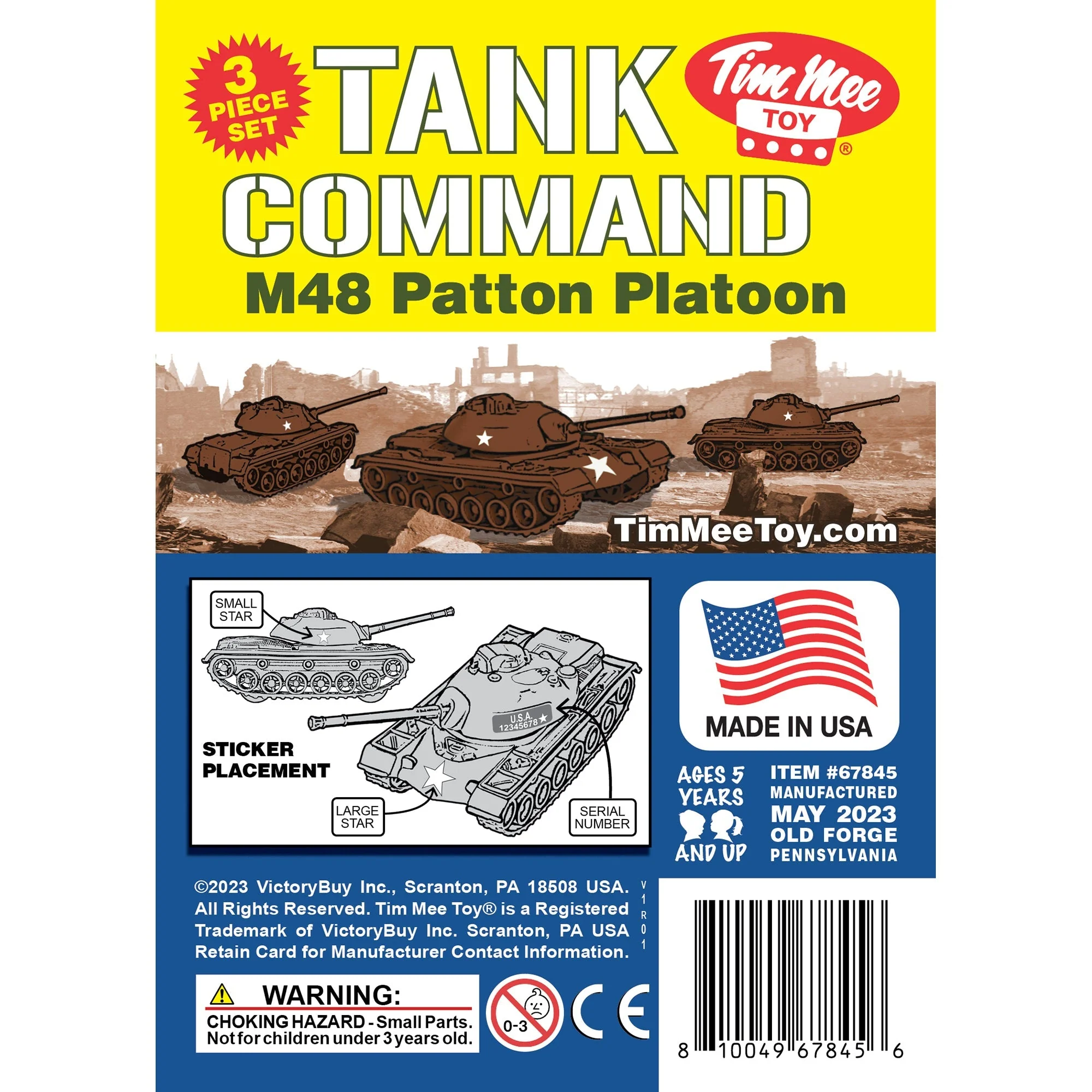TimMee Toy Tanks for Plastic Army Men - Rust Brown WW2 3pc - Made in USA - Image 5