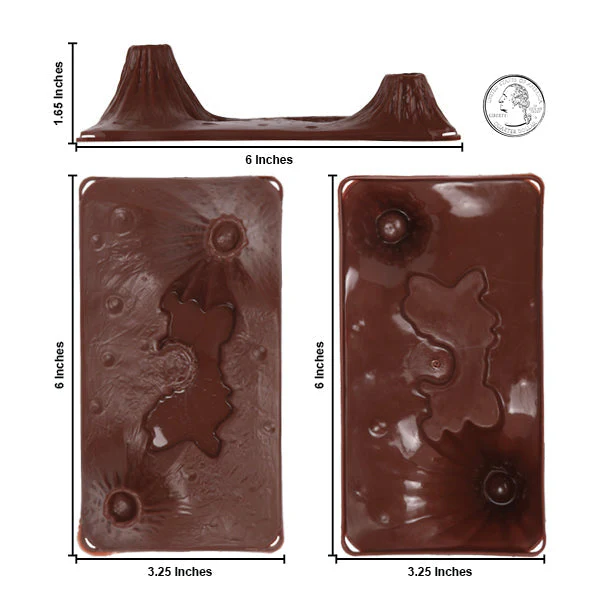 TimMee Volcanic Terrain - 3pc Rust Brown Plastic Playset Accessory USA Made - Image 2
