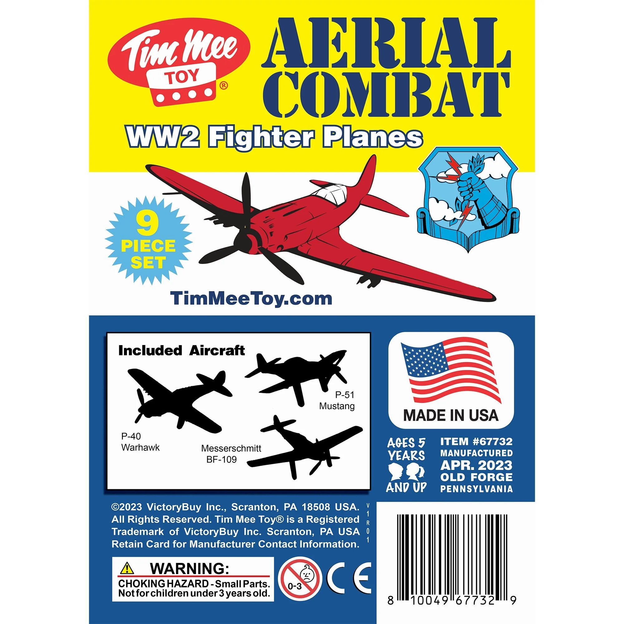TimMee WW2 Fighter Ace Planes - Red 9pc Plastic Army Men Airplanes USA Made - Image 5