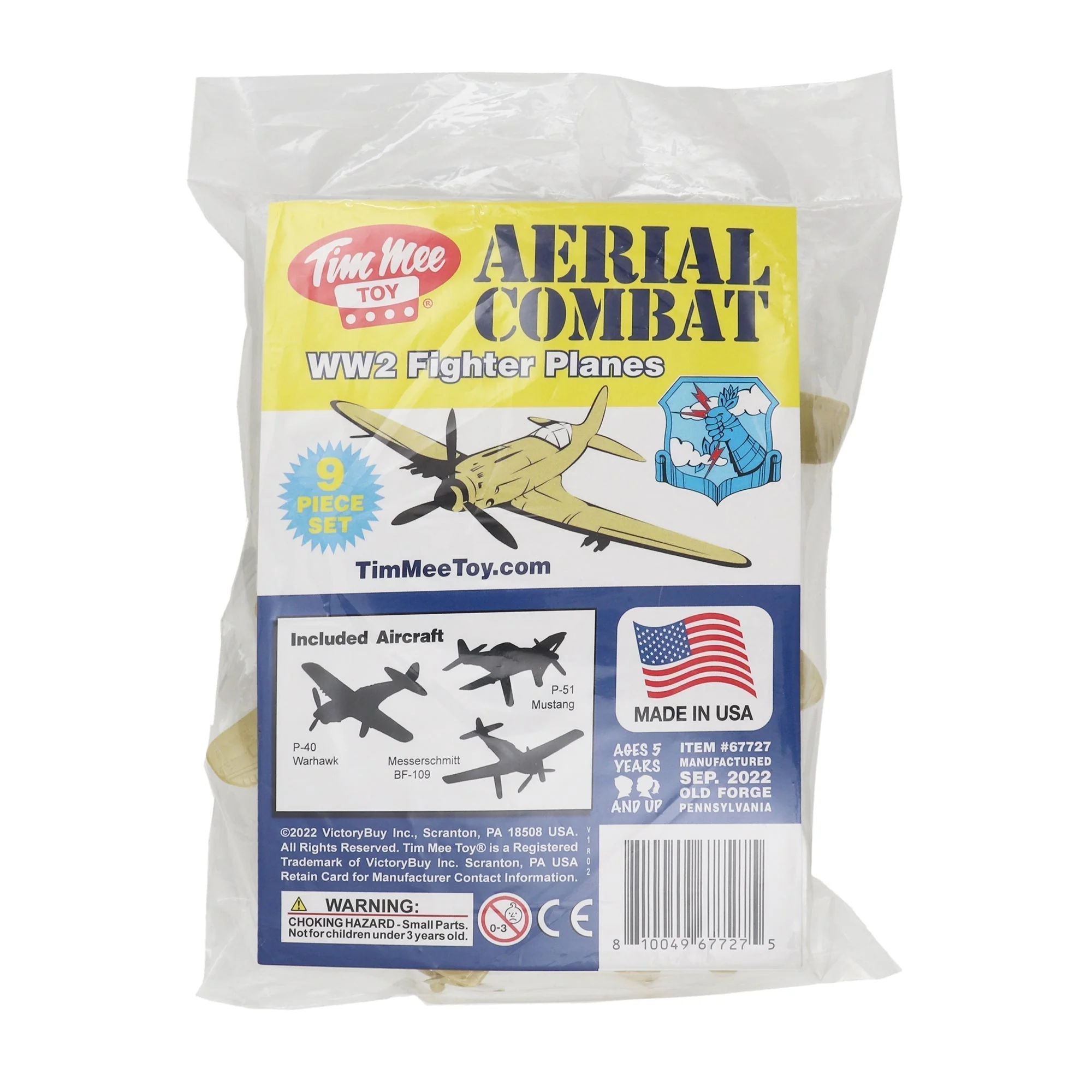 TimMee WW2 Fighter Ace Planes - Tan 9pc Plastic Army Men Airplanes USA Made - Image 5