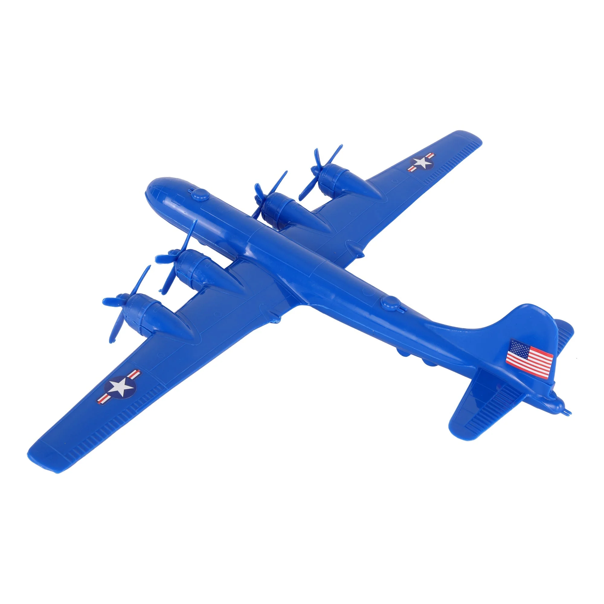 TimMee WW2 B-29 Superfortress Bomber Plane - Blue Plastic Army Men Aircraft - Image 3