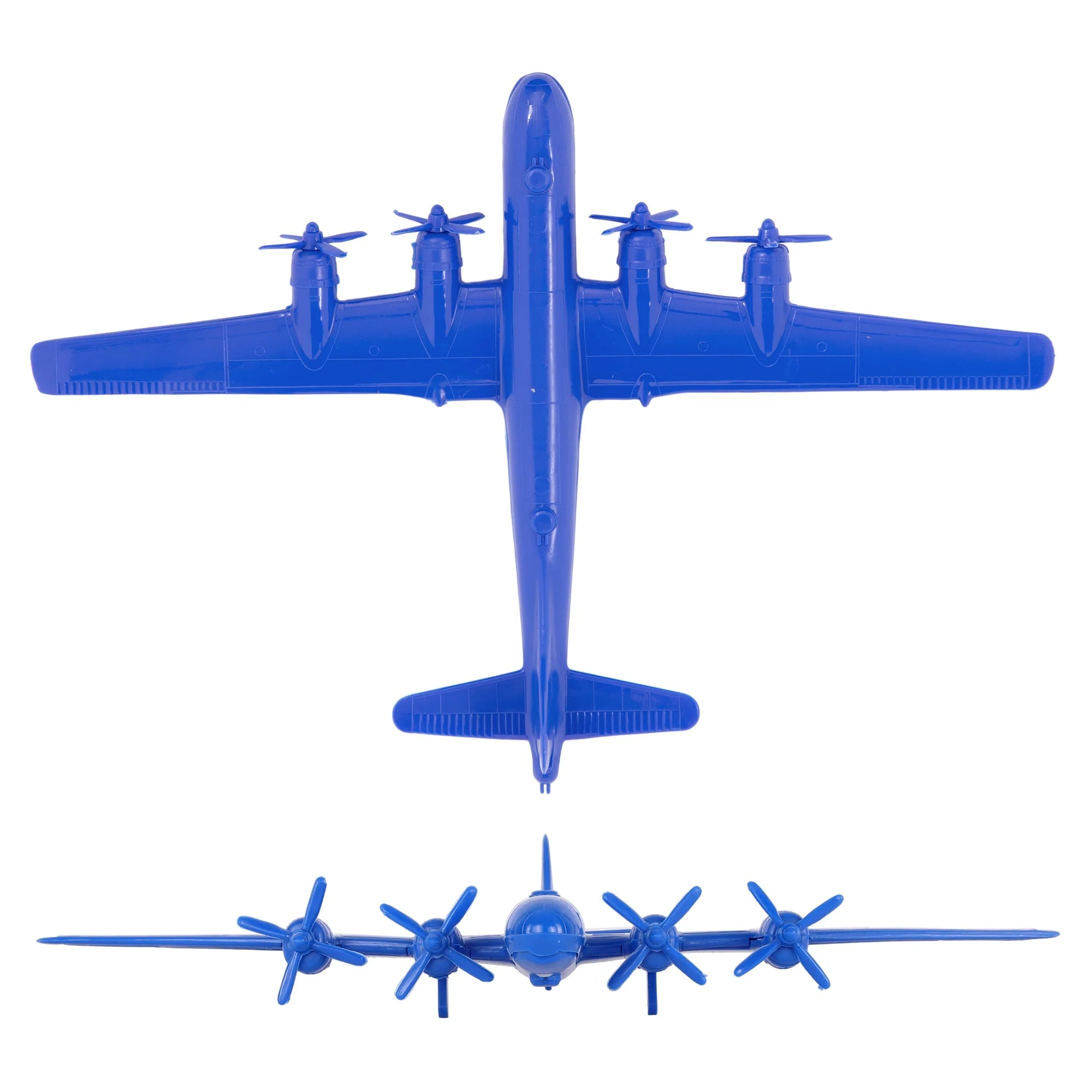 TimMee WW2 B-29 Superfortress Bomber Plane - Blue Plastic Army Men Aircraft - Image 4