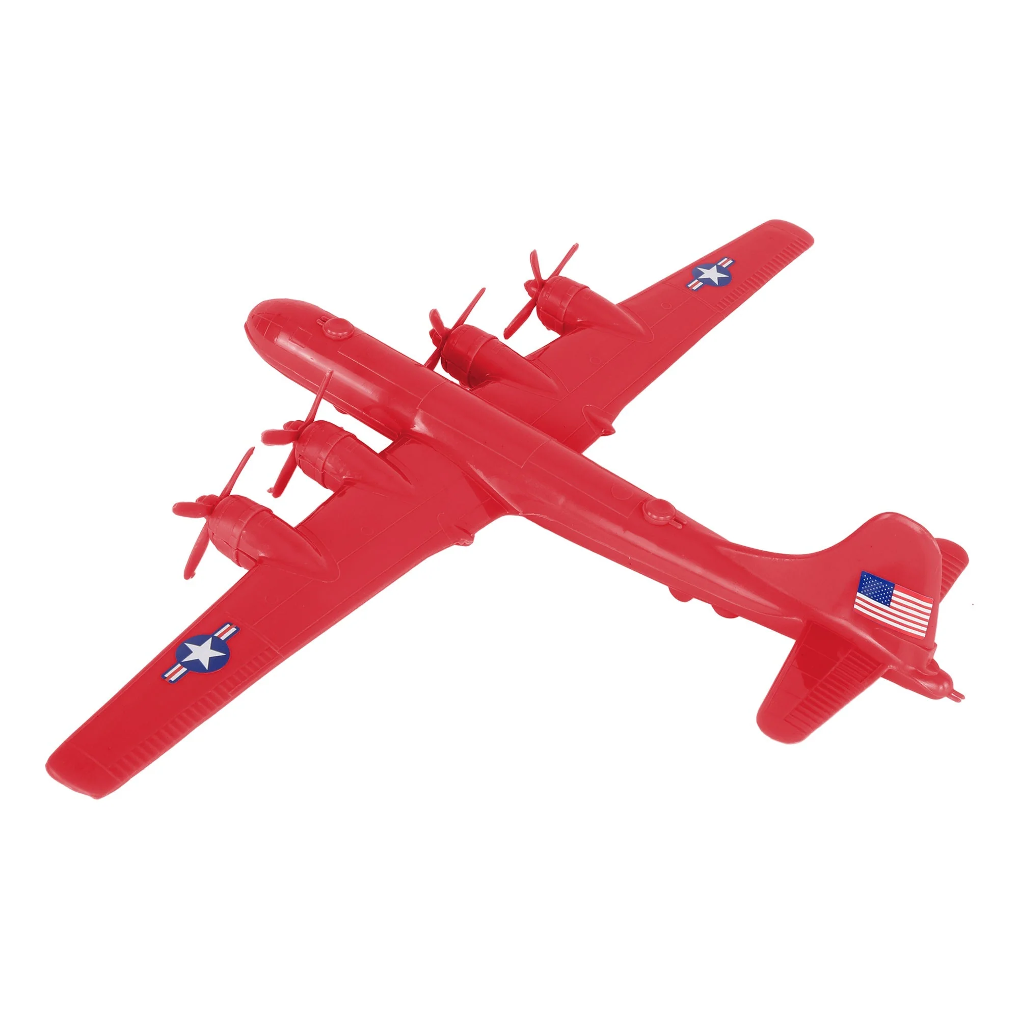 TimMee WW2 B-29 Superfortress Bomber Plane - Red Plastic Army Men Aircraft - Image 3