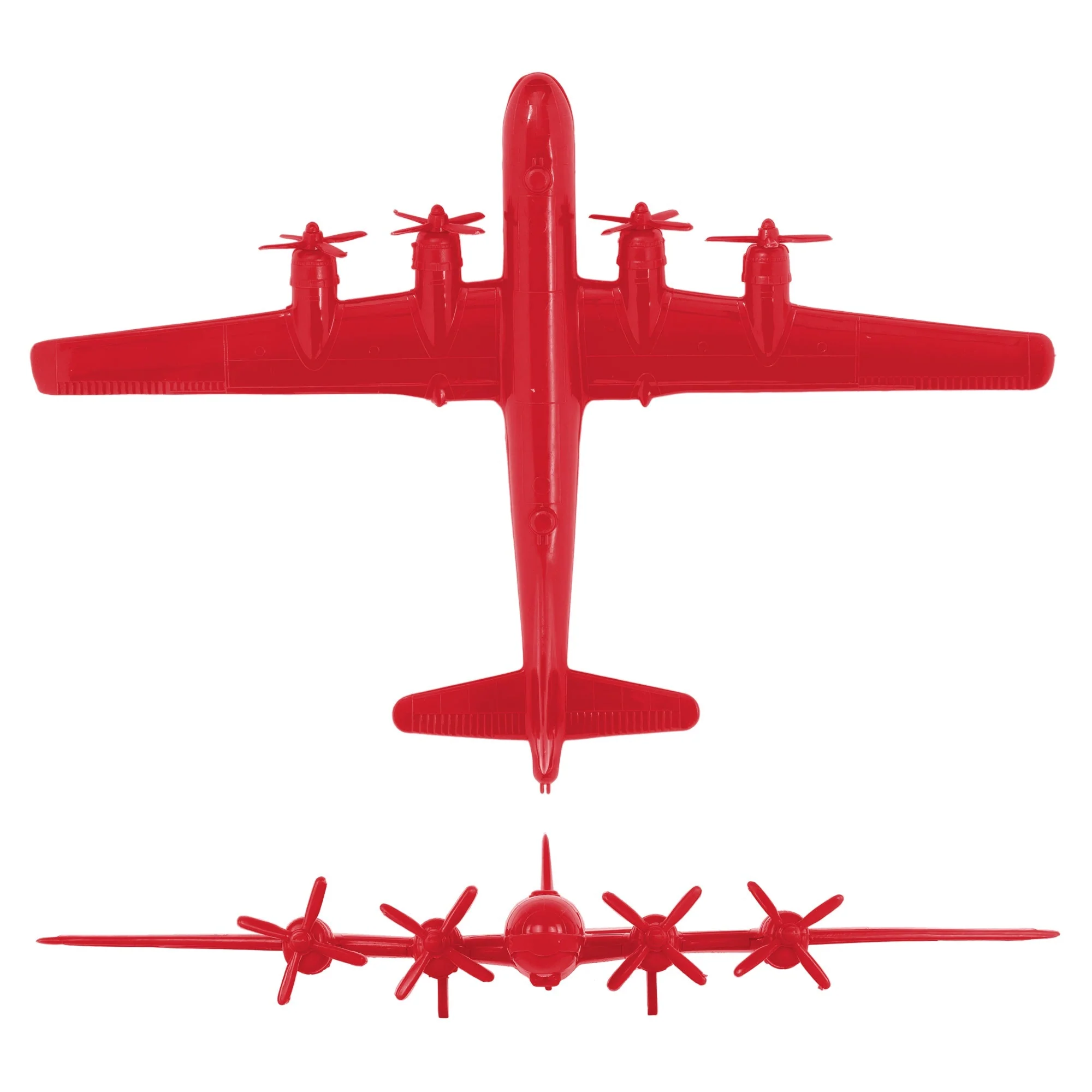 TimMee WW2 B-29 Superfortress Bomber Plane - Red Plastic Army Men Aircraft - Image 4