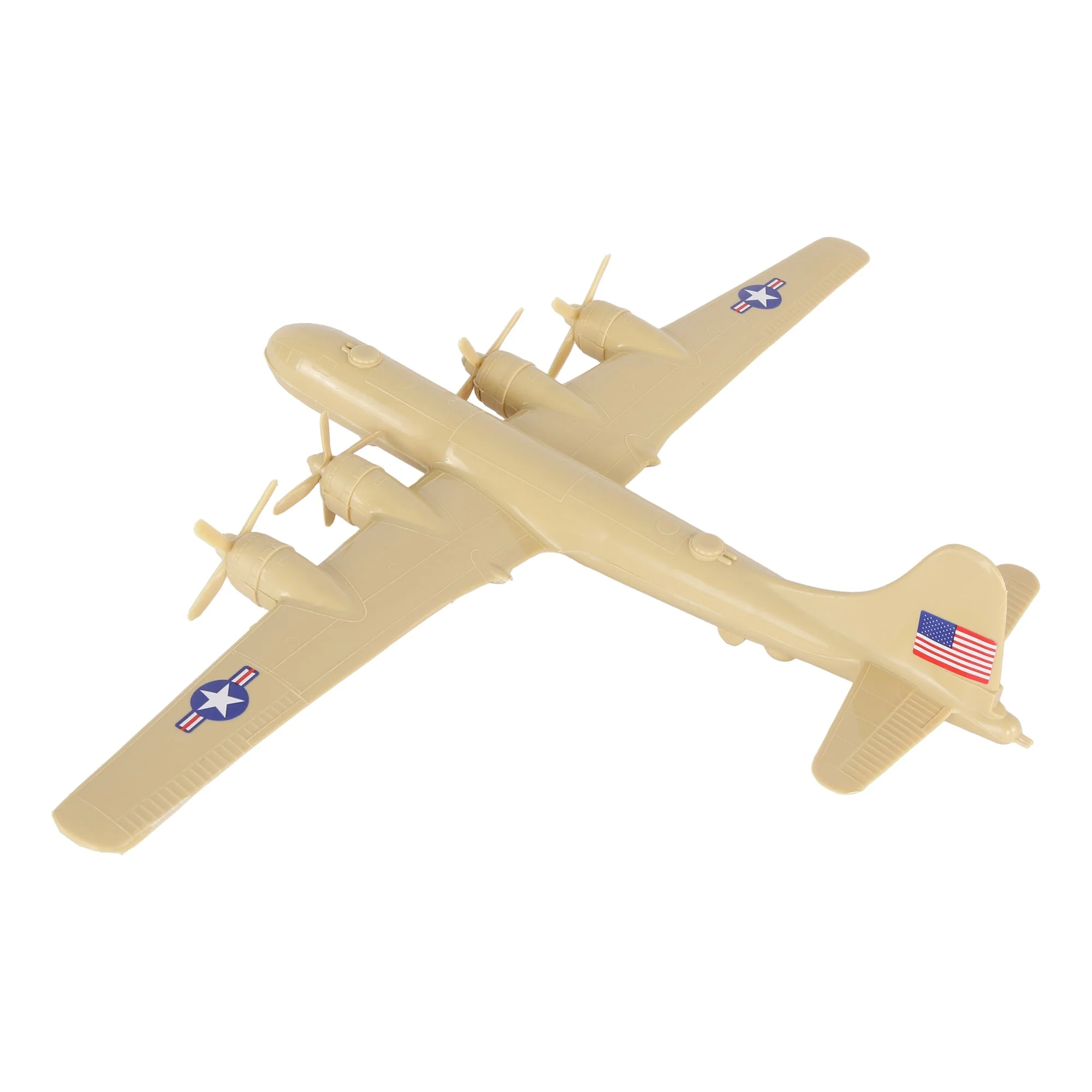 TimMee WW2 B-29 Superfortress Bomber Plane - Tan Plastic Army Men Aircraft - Image 3