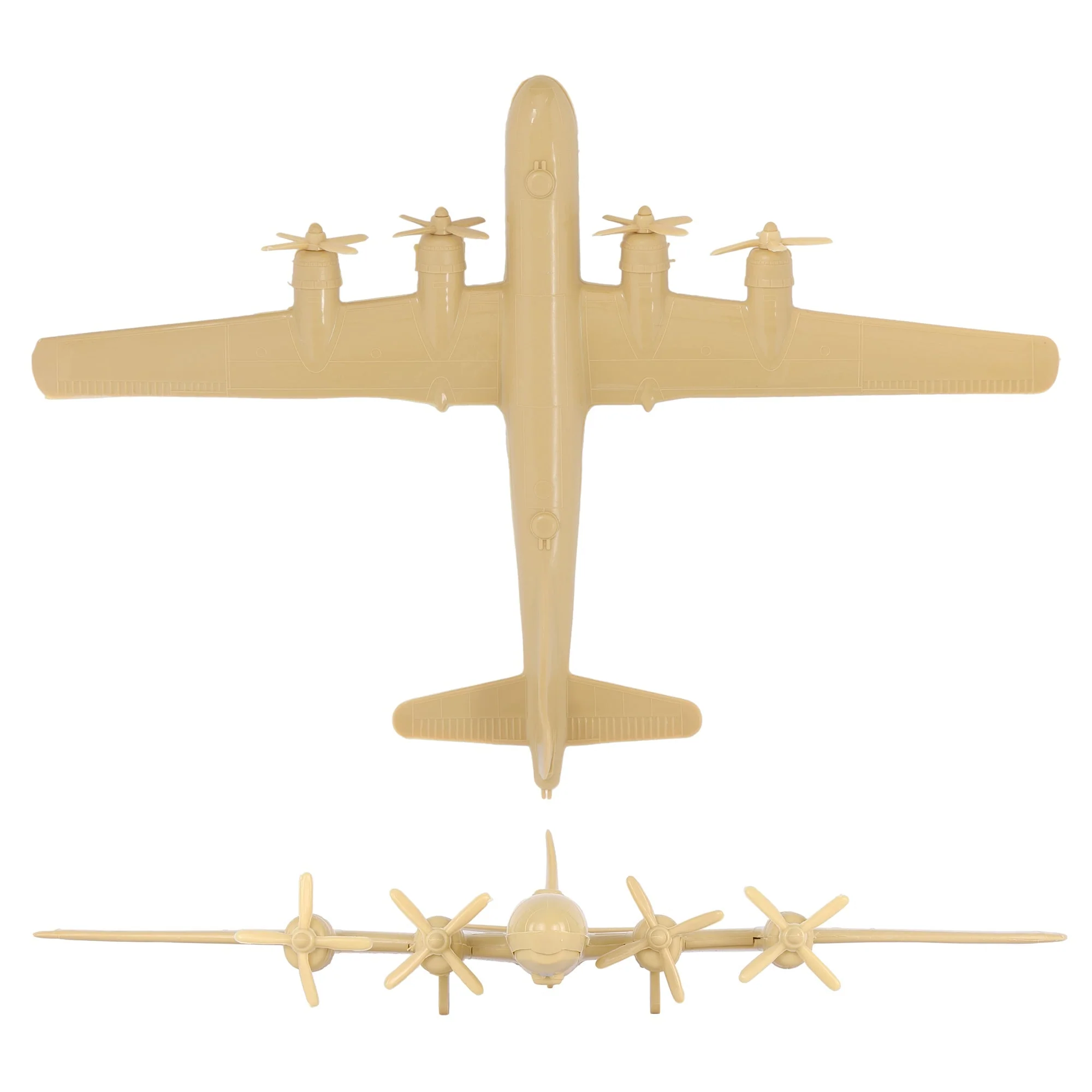 TimMee WW2 B-29 Superfortress Bomber Plane - Tan Plastic Army Men Aircraft - Image 4
