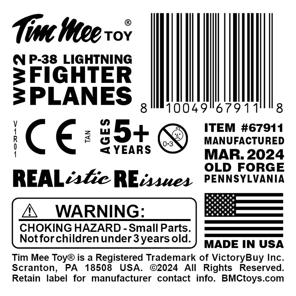 TimMee WW2 P-38 Lightning Fighter Plane - 2pc Tan Plastic Army Men Aircraft - Image 6